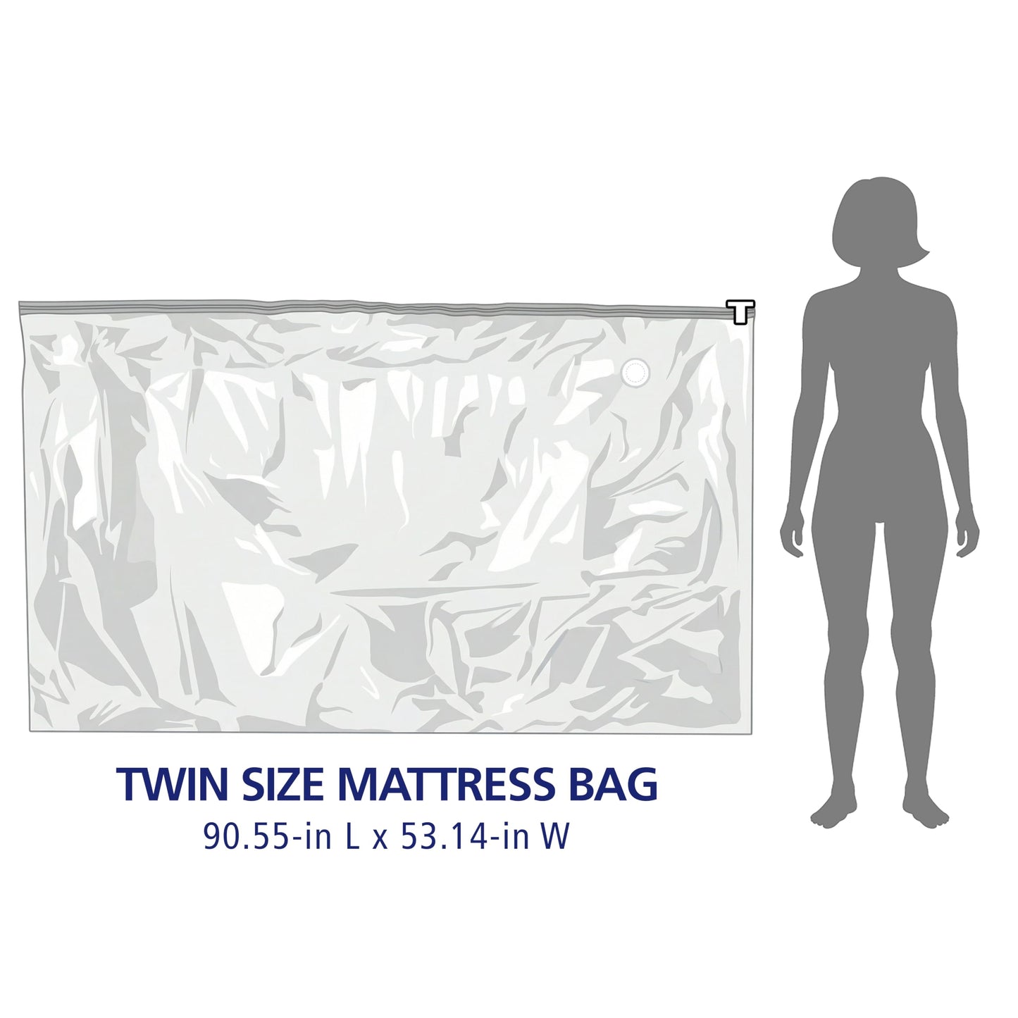 Hefty Shrink-Pak Mattress Bags for Moving – Twin/Twin XL Size | Heavy Duty & Water Resistant Vacuum Compression Mattress Bag, Storage Protection Mattress Cover for Moving