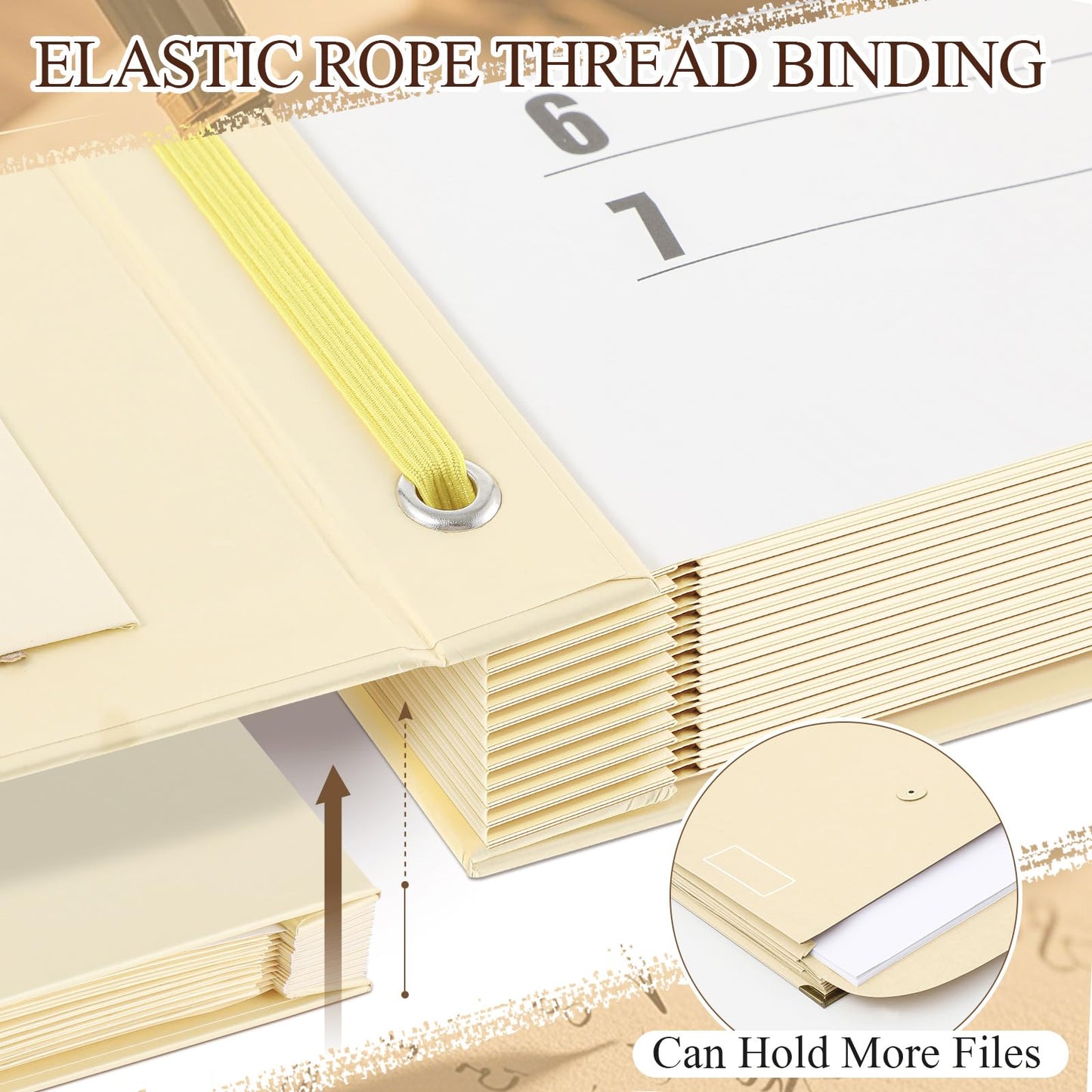 Marspark in Case I Die Binder Important Document Organizer with Labels, The Life Book Expanding Pockets File Family Document Binder for Papers, Birth Certificates, Letters, Photos, Passports(Yellow)