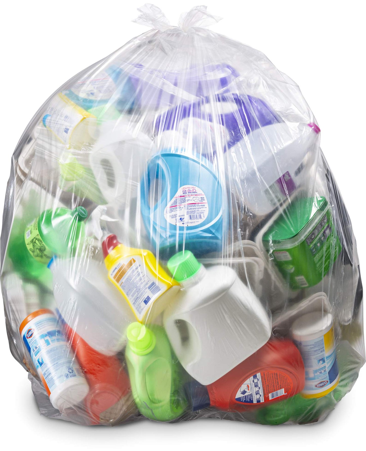 Veska 55-60 Gallon Trash Bags, Large Clear Garbage Bags,150 Bags Bulk Can Liners Perfect for Office, Waste, and Storage Use, Recycling, Yard Waste, and Leaf Collection, Rollaway Bin Liners
