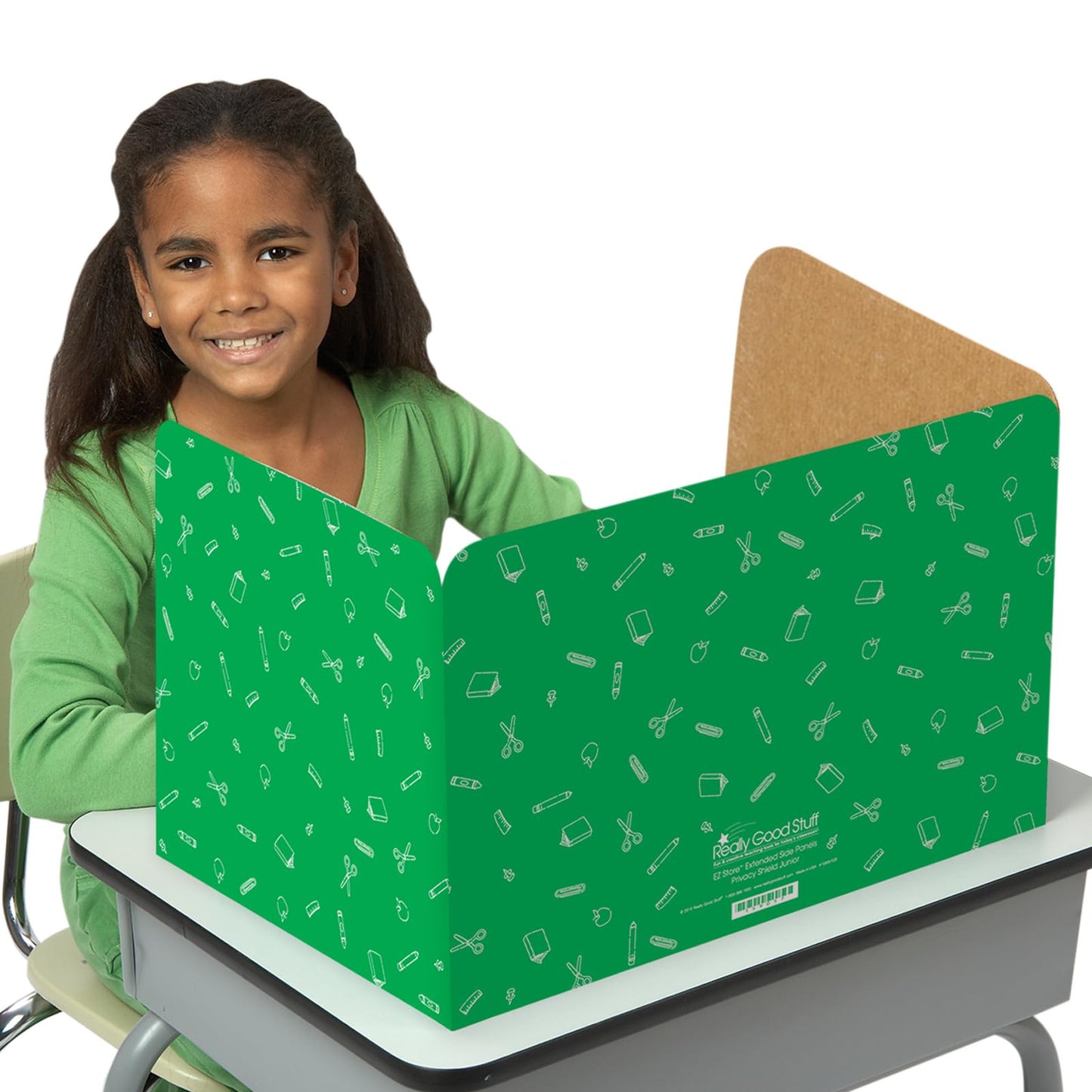 Really Good Stuff Standard Privacy Shields Set of 12, Blue, Red & Green in Matte. Enhance Focus and Create a Distraction-Free Learning Environment, Desk Dividers Perfect for The Classroom