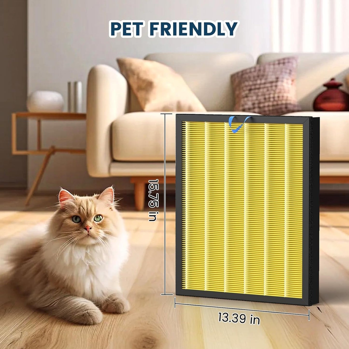 Colorfullife Vital 200S Pet Care Replacement Parts for LEVOIT Vital 200S and 200S-P, 200S-RF-PA (LRF-V201-YUS), 2 Pack, Yellow