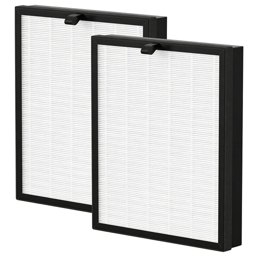 2 Pack 400 Replacement Filter for PuroAir 400 Air Purifier, 3-in-1 True HEPA 14 Replacement Filter and Activated Carbon Filter, White-2