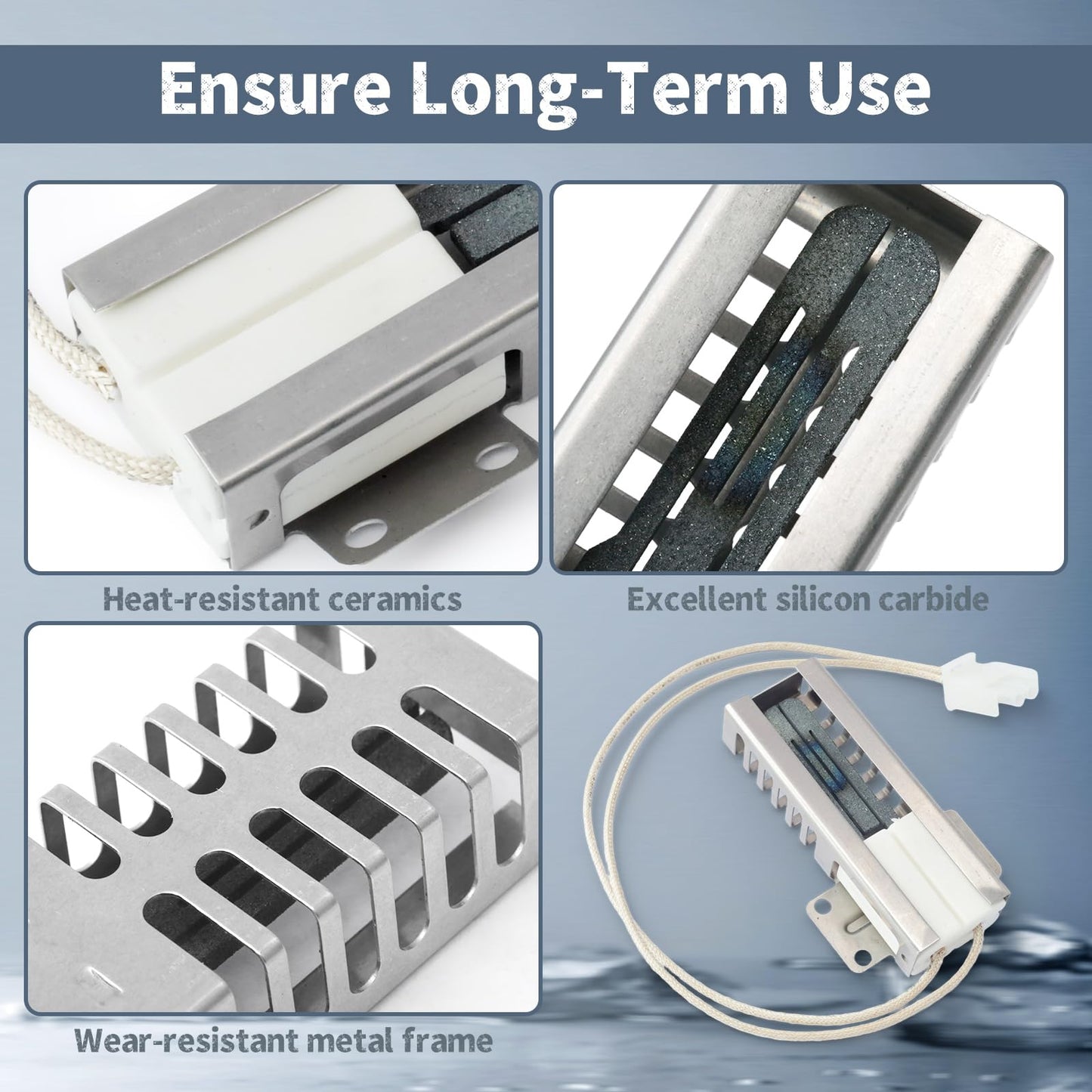 Erchon WB13X25264 Gas Range Oven Igniters Compatible with GE CGS990SET1SS ZGP366LR2SS ZGP364NDR1SS ZGP364NDR2SS Range Ignitors Glowbar Replaces WB13K10040 4464424 AP5986243 PS11726669 EAP11726669