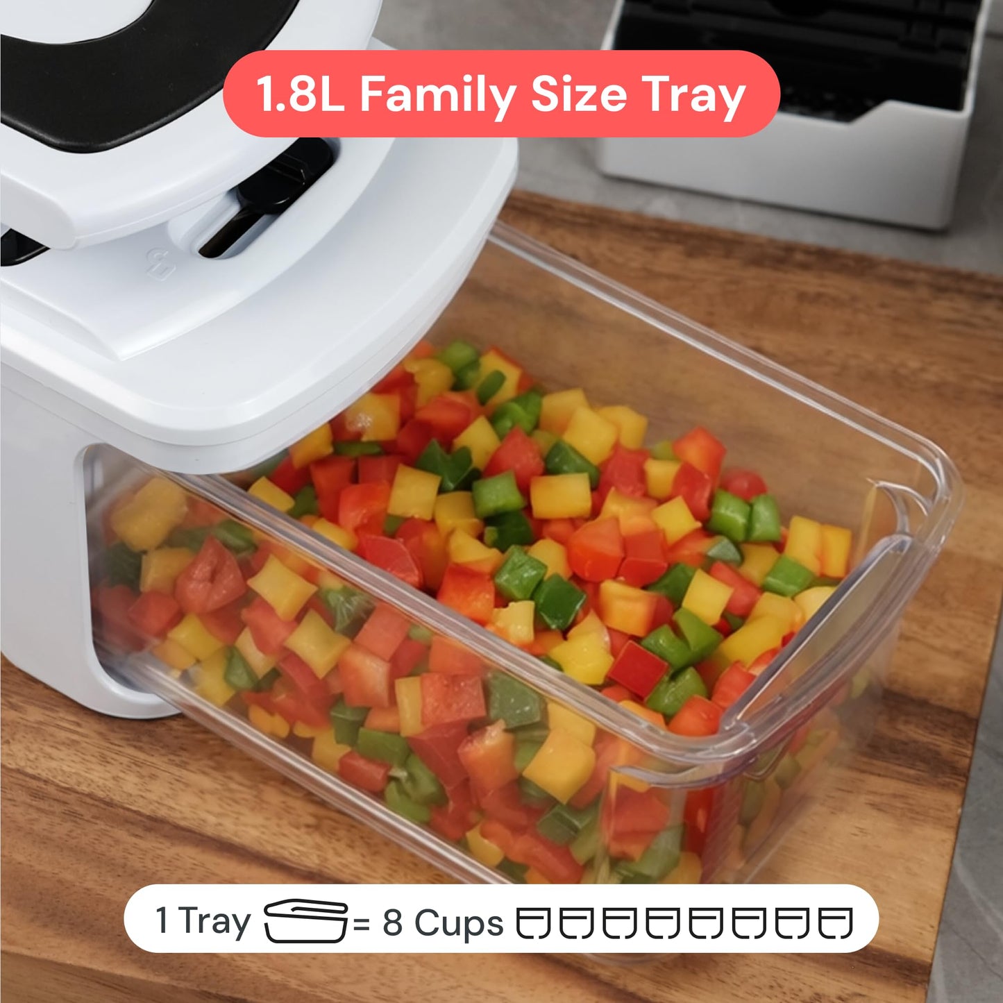 Fullstar XL Vegetable Chopper & Mandoline Slicer – Vegetable, Onion, Potato, Food, Veggie & Fruit Slicer, Dicer & Spiralizer with Pull-Out Catch Tray, Kitchen Gadgets & Gifts (11 in 1, Black/White)