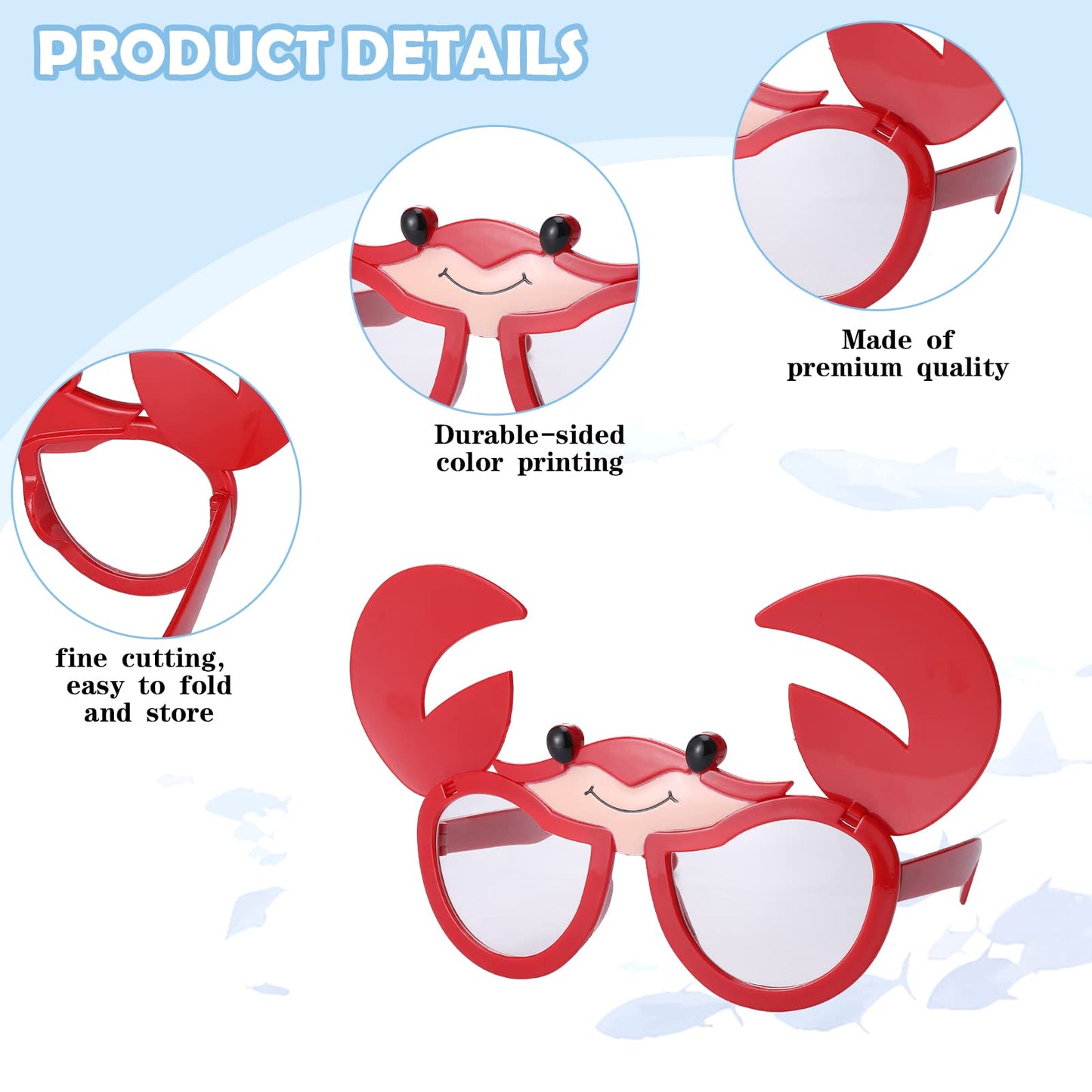 Marsui 48 Pairs Funny Sunglasses Hawaiian Glasses Bulk Luau Sunglasses Adults Party Pack Photo Booth Props Hawaiian Party Favors Accessories Summer Beach Tropical Supplies Decorations