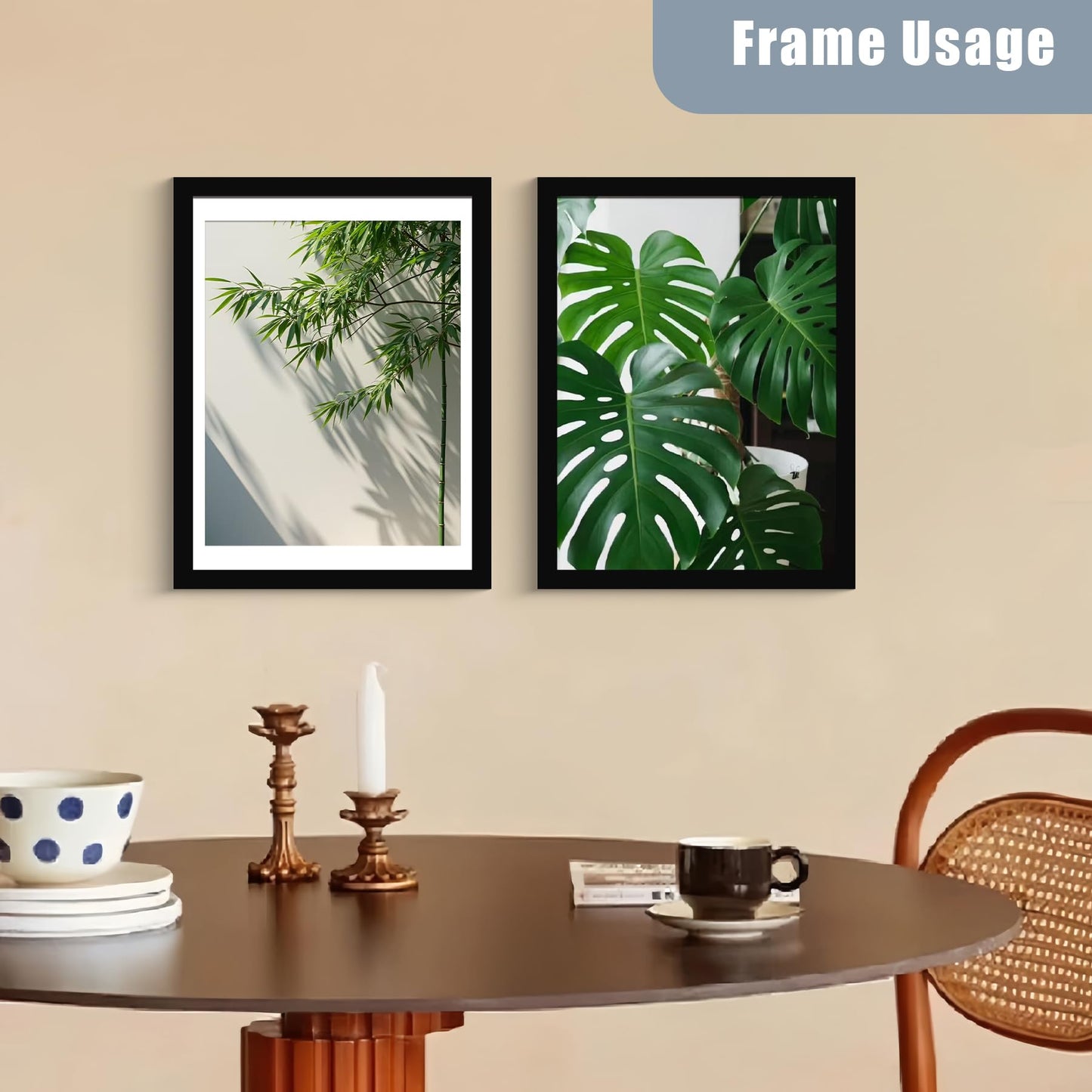 BESCRCL 18x24 Picture Frames Black Set of 6, Poster Frame Display Photo 16x20 or 18x24 without Mat, Wall Hanging Frame with Plexiglass
