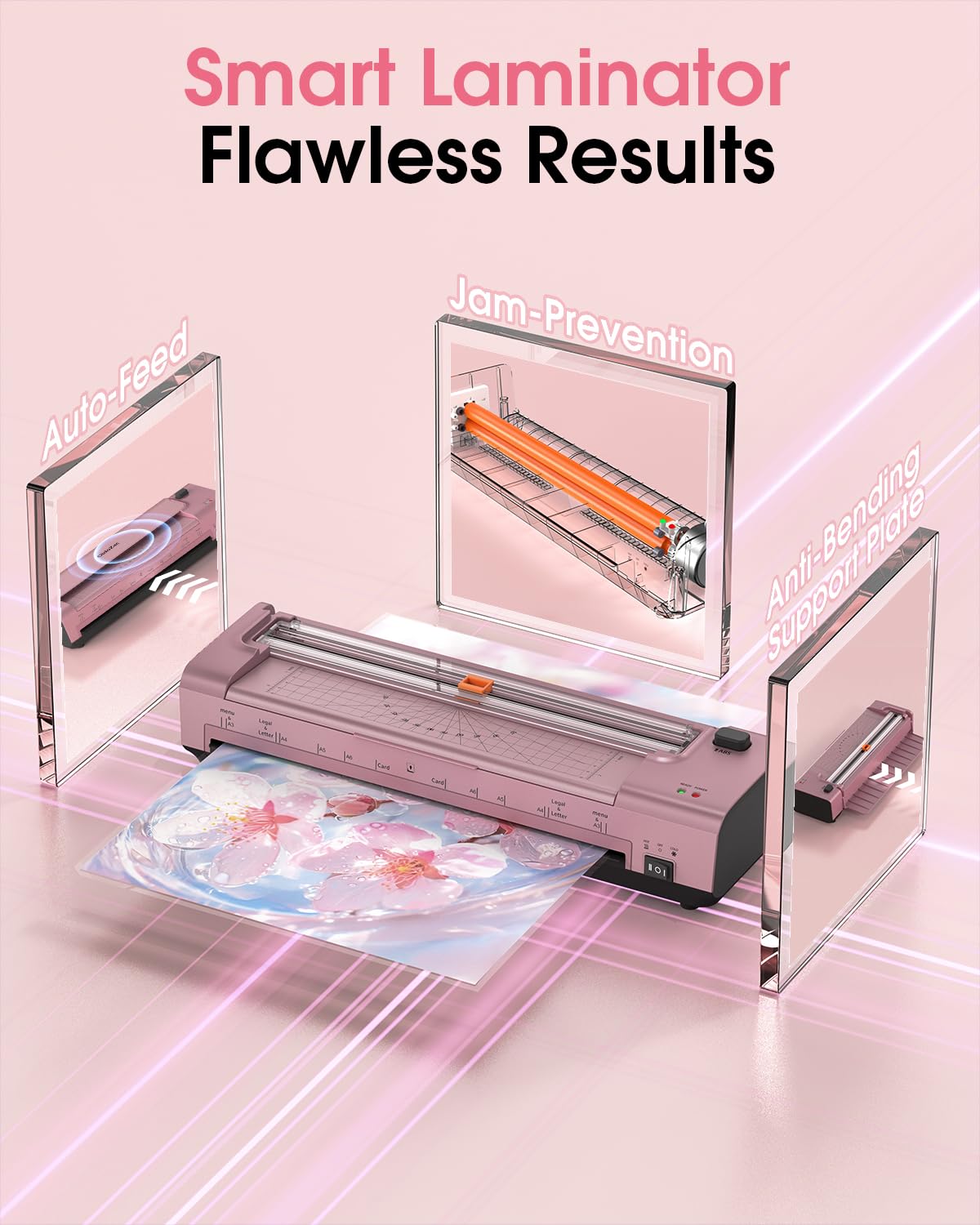 OidoZac 13 Inch Laminator Machine, A3 Personal Laminator Kit for Teachers with 20 Laminating Sheets, Hot Cold Thermal Lamination 11x17 with Anti-Bend Plate, ABS Anti-Jam & 20dB Quiet for Office School