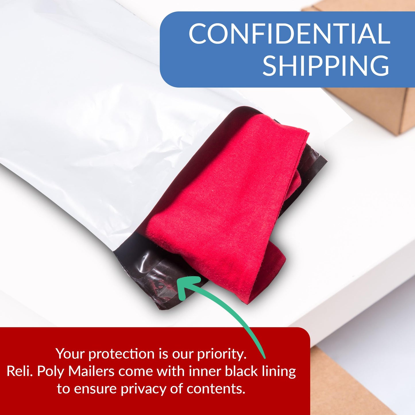Reli. Poly Mailers 6x9 | 1000 Pcs Bulk | Small Mailing Envelopes/Shipping Bags | White Packaging Bags for Shipping | Non-Padded Poly Mailers | Self Sealing for Small Items, Bulk (White)