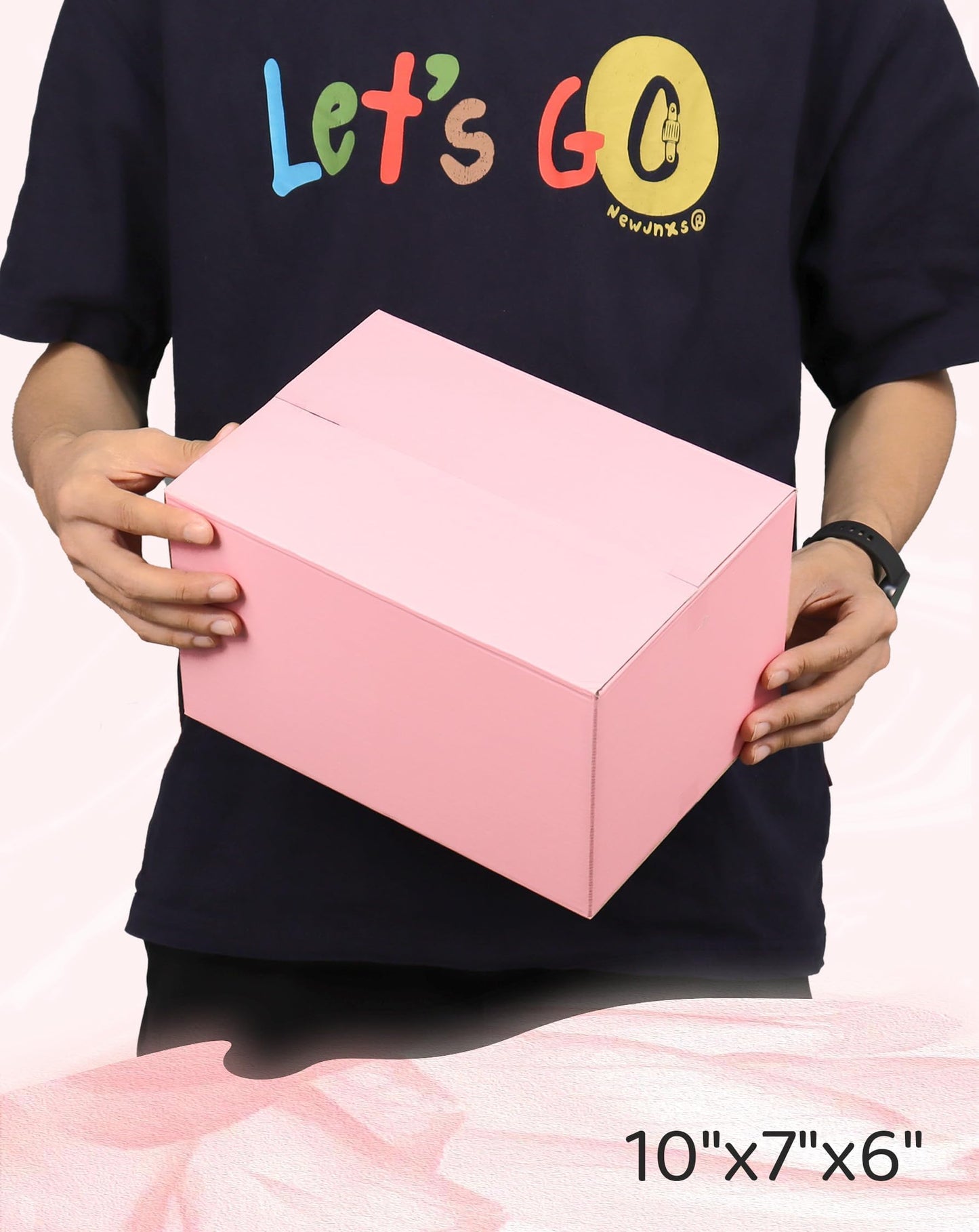 10x7x6 Inch Cute Pink Shipping Boxes, 30 Pack Corrugated Cardboard Box, Mailing Packaging Boxes for Small Business
