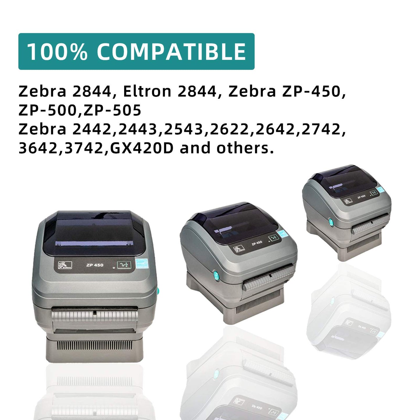 4 Rolls 450 Labels 4x6 3-Proof Direct Thermal Shipping Labels Used with Zebra 2844 ZP450 ZP505 ZP500 GK420D GX420 Rollo MUNBYN, LabelChoice 1" Core Permanent Adhesive Sticker Label Made for FedEx UPS