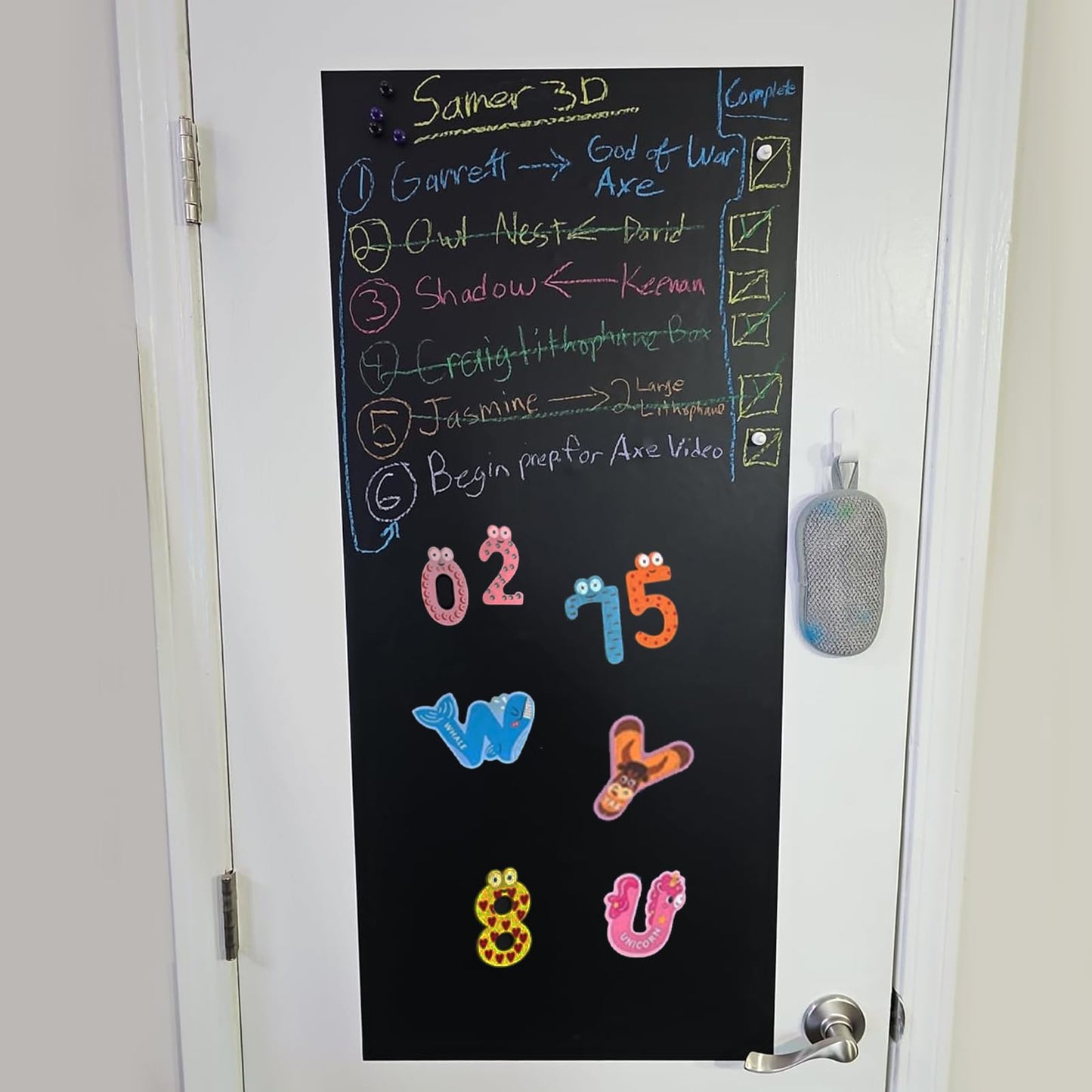 2-Pack, 40" x 18" Magnetic Chalkboard for Wall Self Adhesive Blackboard Sheet Peel and Stick Sticker Roll Ideal for School Home