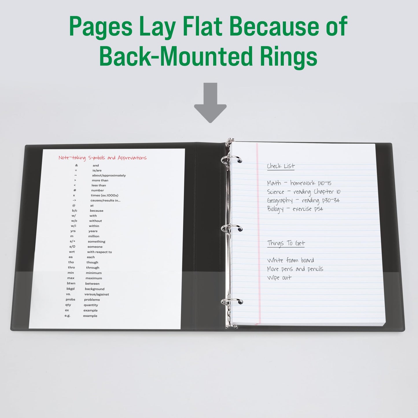 Office Essentials Economy View 3 Ring Binders, 0.5" Round Rings, 0.7" Spine, 100-Sheet Capacity, White Binders (12-Pack of 03422)