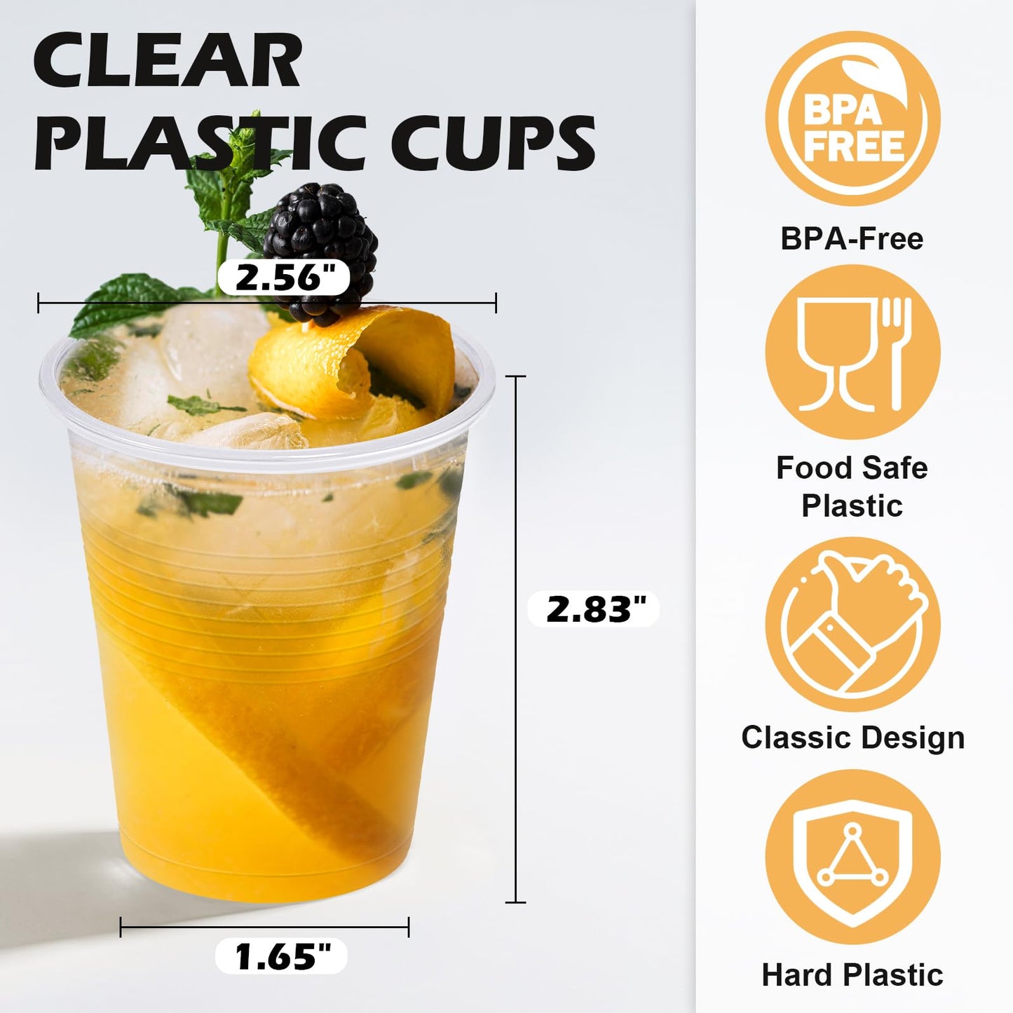 Clawsoff 1500 Pack 5 oz Clear Plastic Cups, Small Bathroom Cup Bulk, Disposable Mouthwash Cup, Cold Party Drinking Cups for Picnics, Ceremonies, Events