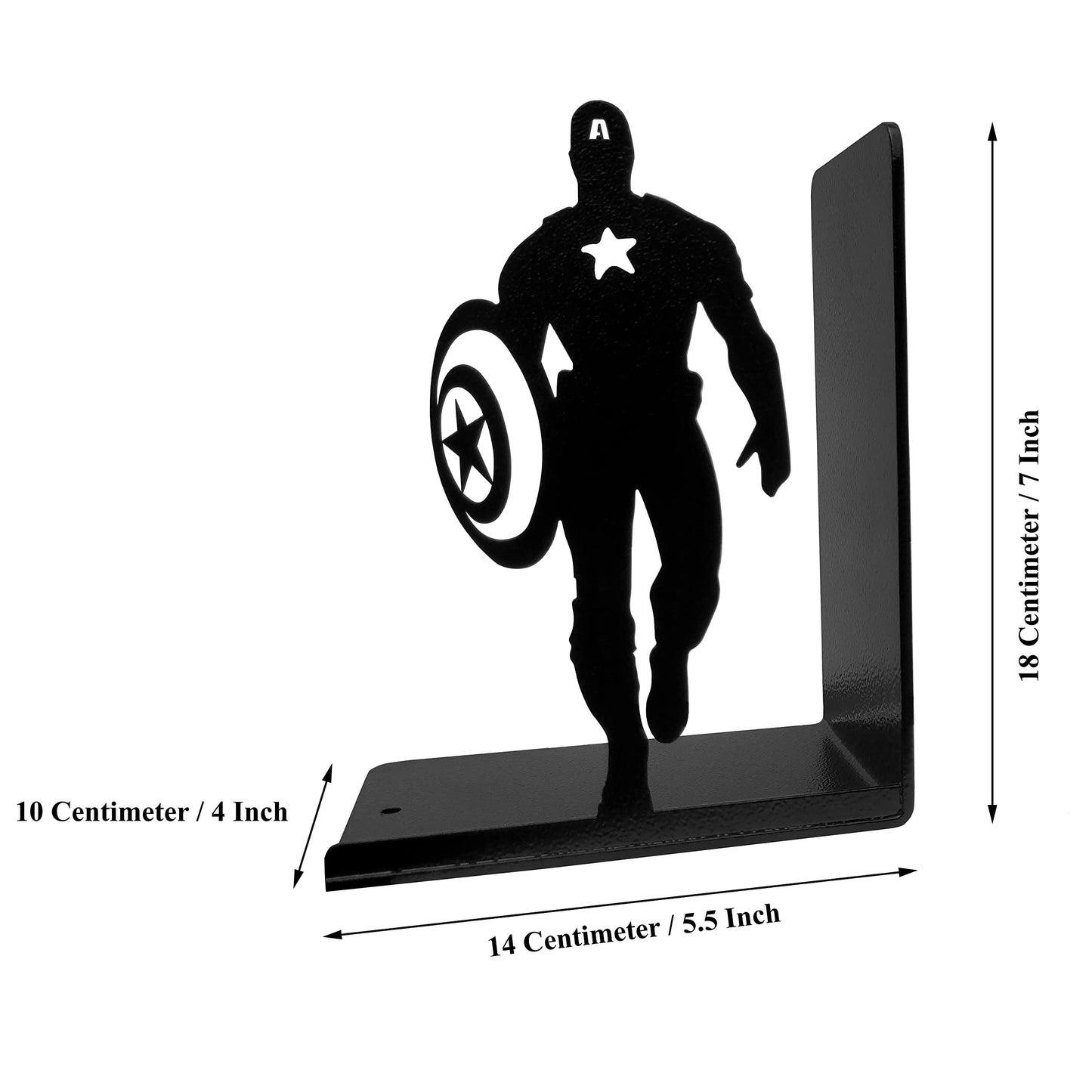 HeavenlyKraft Superhero Bookends | Decorative Bookends for Shelves | Non-Skid Book Holders for Shelves, Table | Unique Home/Office Decor | Heavy Bookends| Metal Book Ends| 7x5.5x4 Inches Each