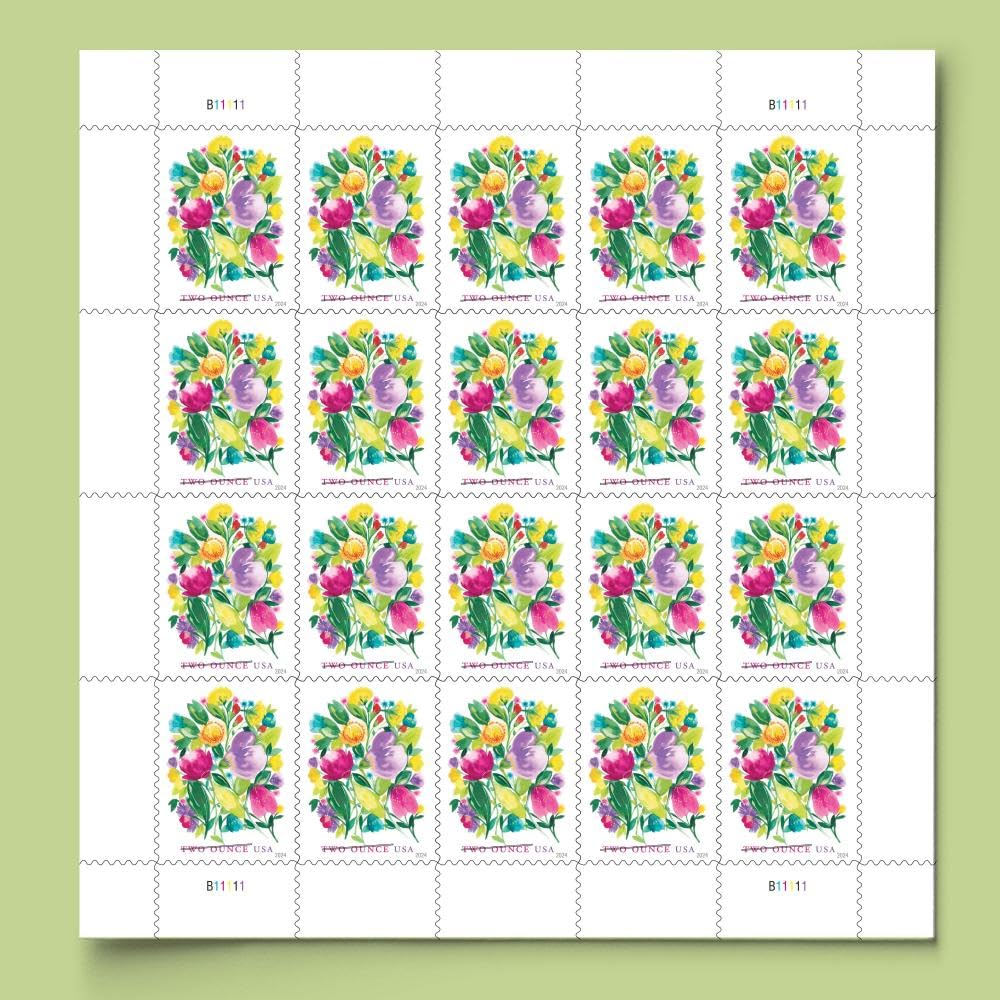 United States Postal Service Wedding Blooms Two Ounce (2 oz.) (Sheet of 20) Postage Stamps Scott #5850