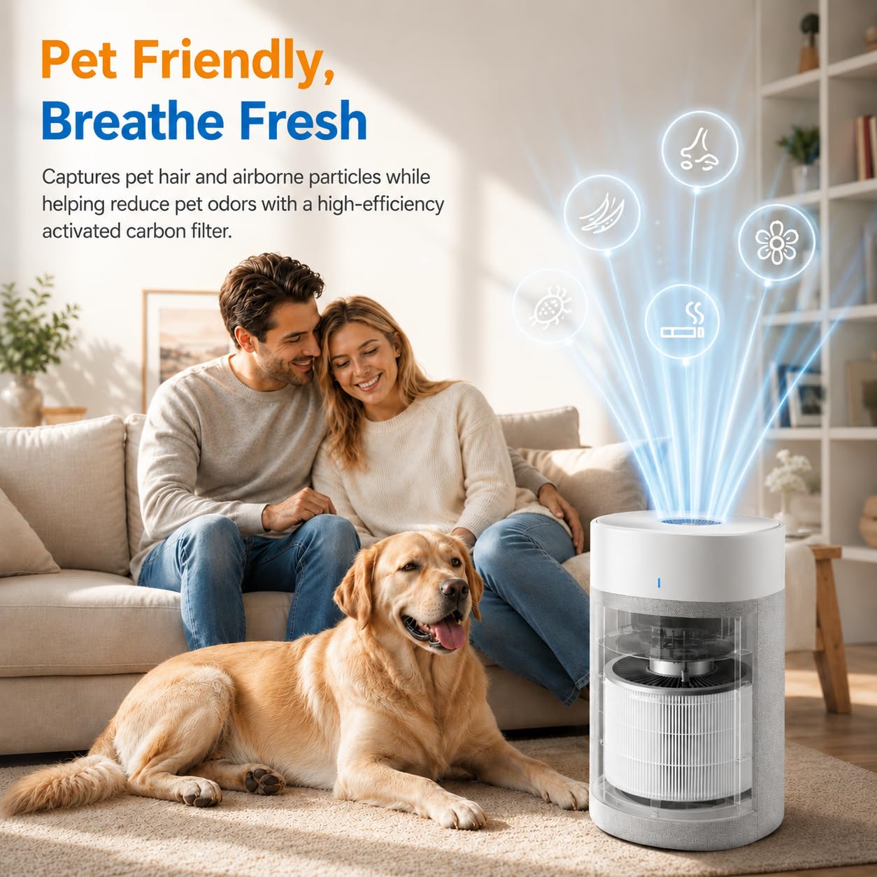 2 Pack 211i Max Replacement Filter Compatible with Blueair Blue Pure 211i Max Air Purifier. Blue Pure F2MAX, 3-in-1 H13 Ture HEPA and High-Efficiency Activated Carbon Filters, Replacement Part #F2MAX