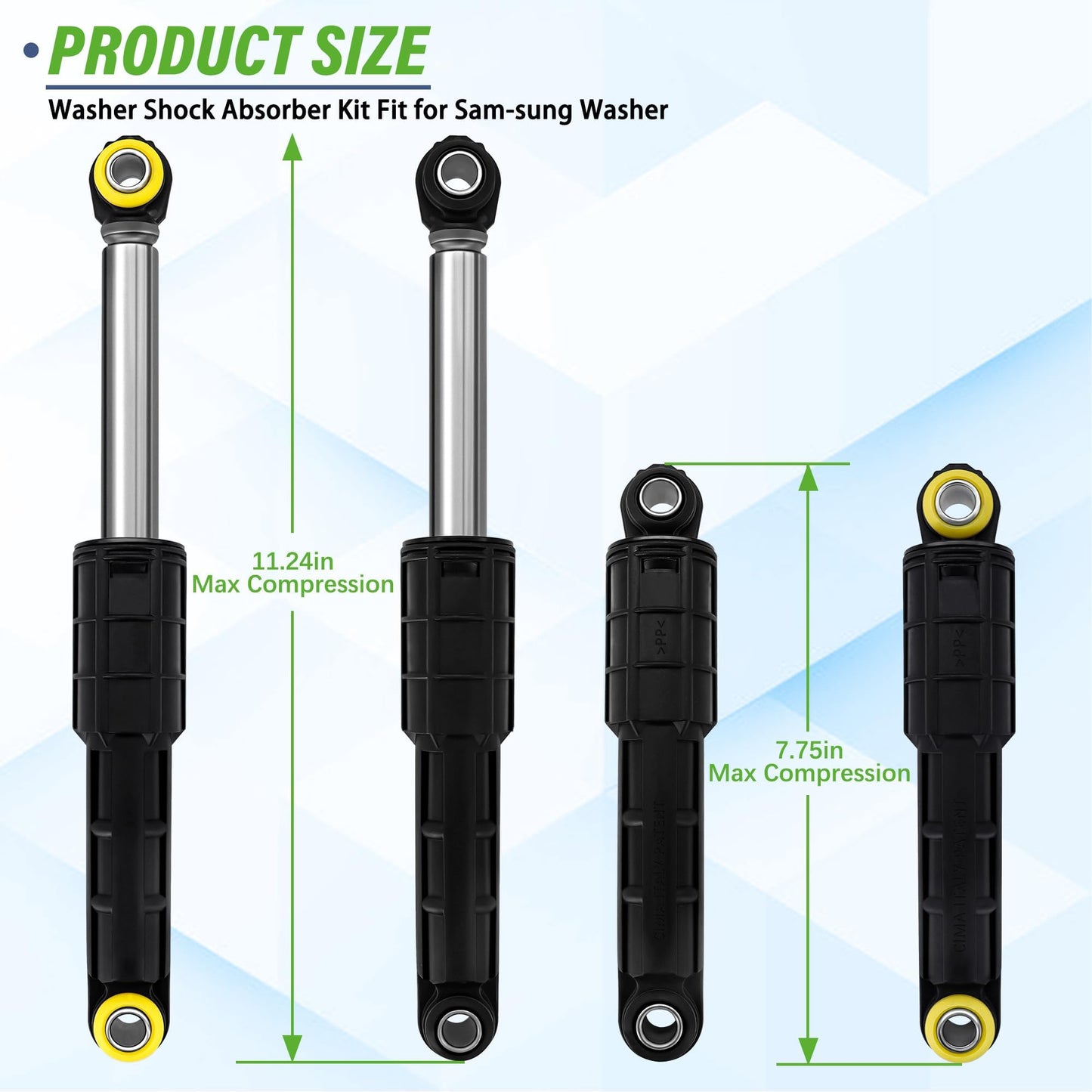 Semzohc Washer Shock Absorber Compatible with Sam-sung WF42H5000AW/A2 WF42H5200AFA2 WF42H5200APA2 WF42H5200AWA2 WF42H5600AWA2 WF45K6500AVA2 WF45K6500AWA2 WF45M5500AWA5 WF50K7500AVA2 WF50K7500AWA2
