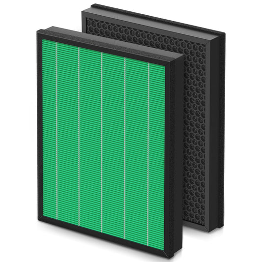 400/400S Replacement Filter for Coway AIRMEGA Max2 400 400S 400(G) 400S(G) Air Purifier, Max2 Green HEPA and Active Carbon Filter Set, AP-2015-FP, 1 Set