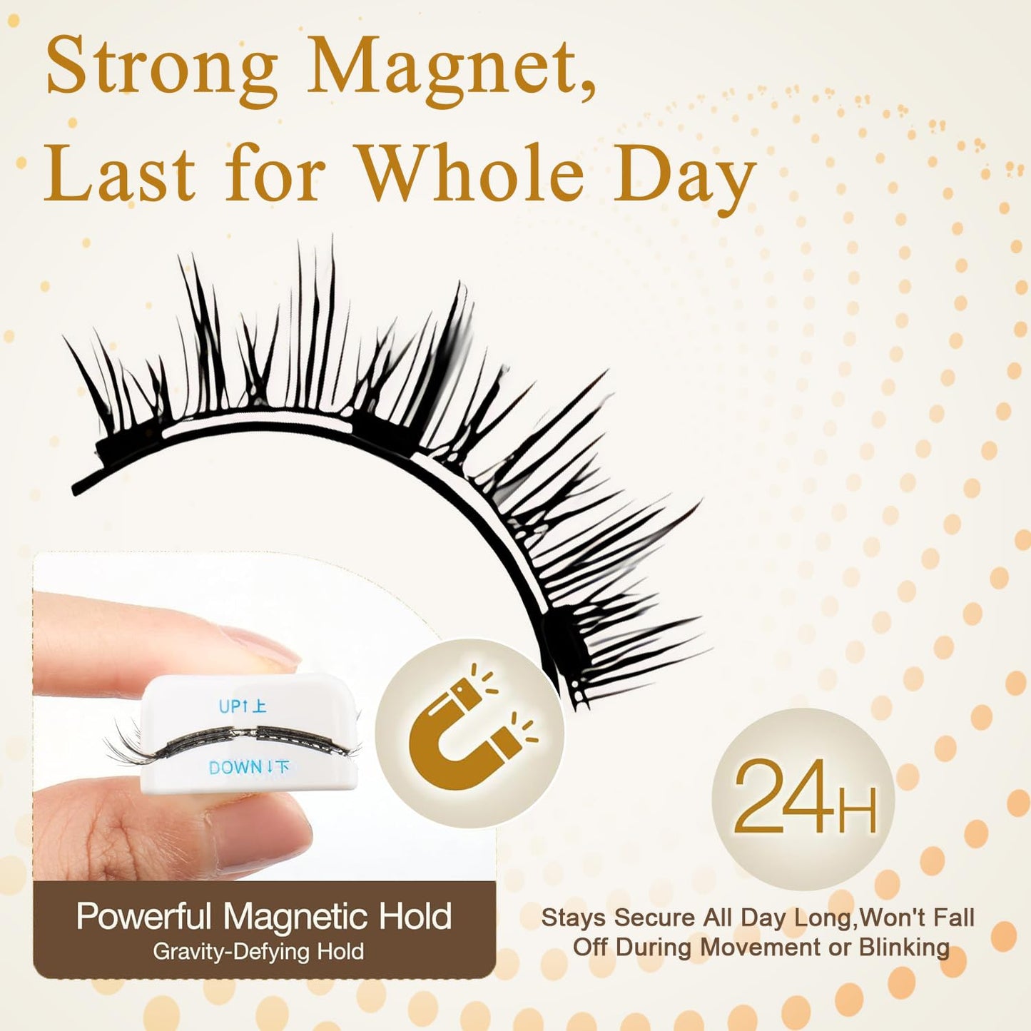 Magnetic Eyelashes with applicator,Ginani Magnetic Lashes,Ginani Magnet Lashes Kit Natural Look,Reusable No Glue Needed Soft Eyelashes Kit(Natural+Simple)