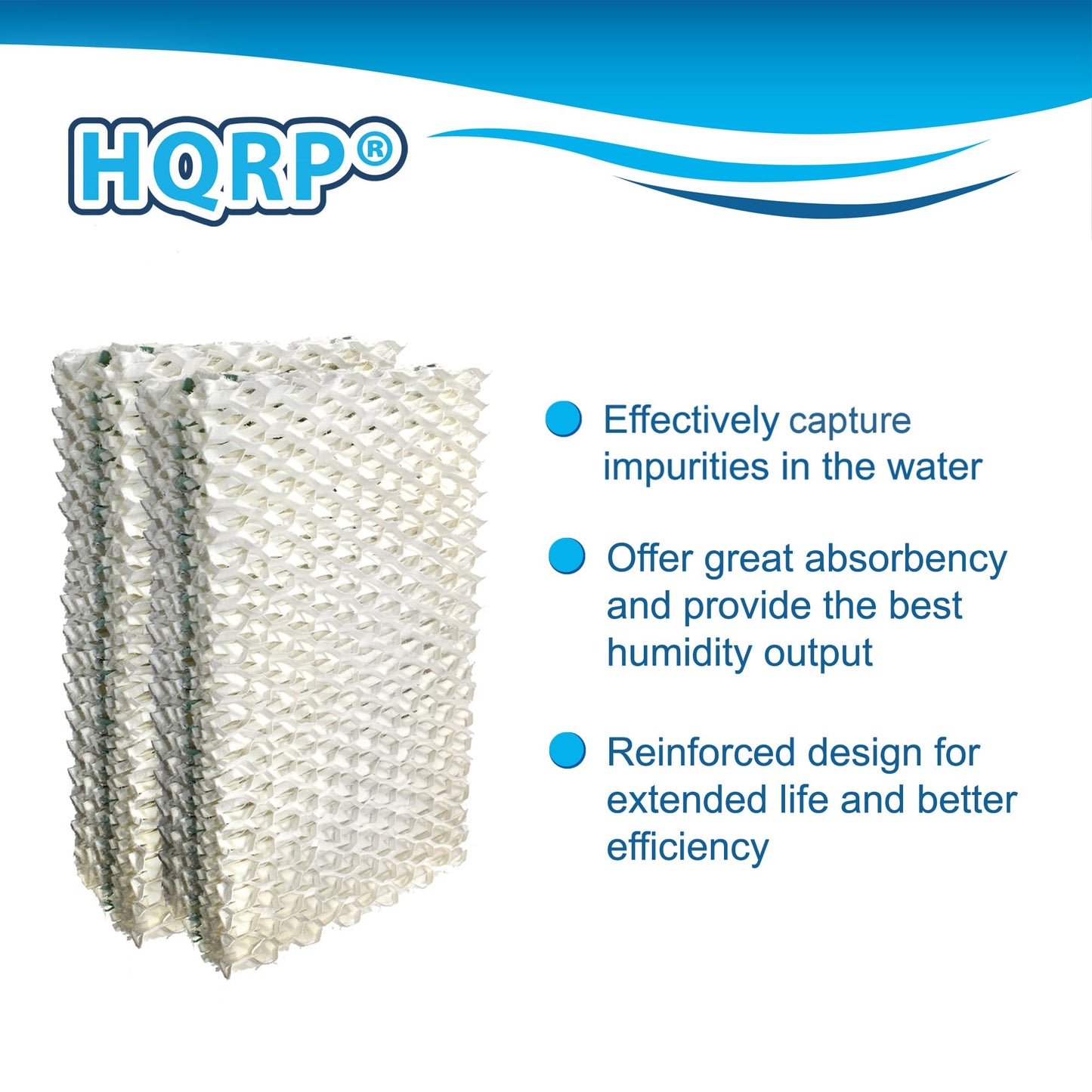 HQRP 4-pack HDC411 Humidifier Wick FilterReplacement for Sears Kenmore 14909, 14912, 32-14912, 42-14912, Emerson Essick Air AIRCARE HDC-2R & HDC-411, BestAir E2R