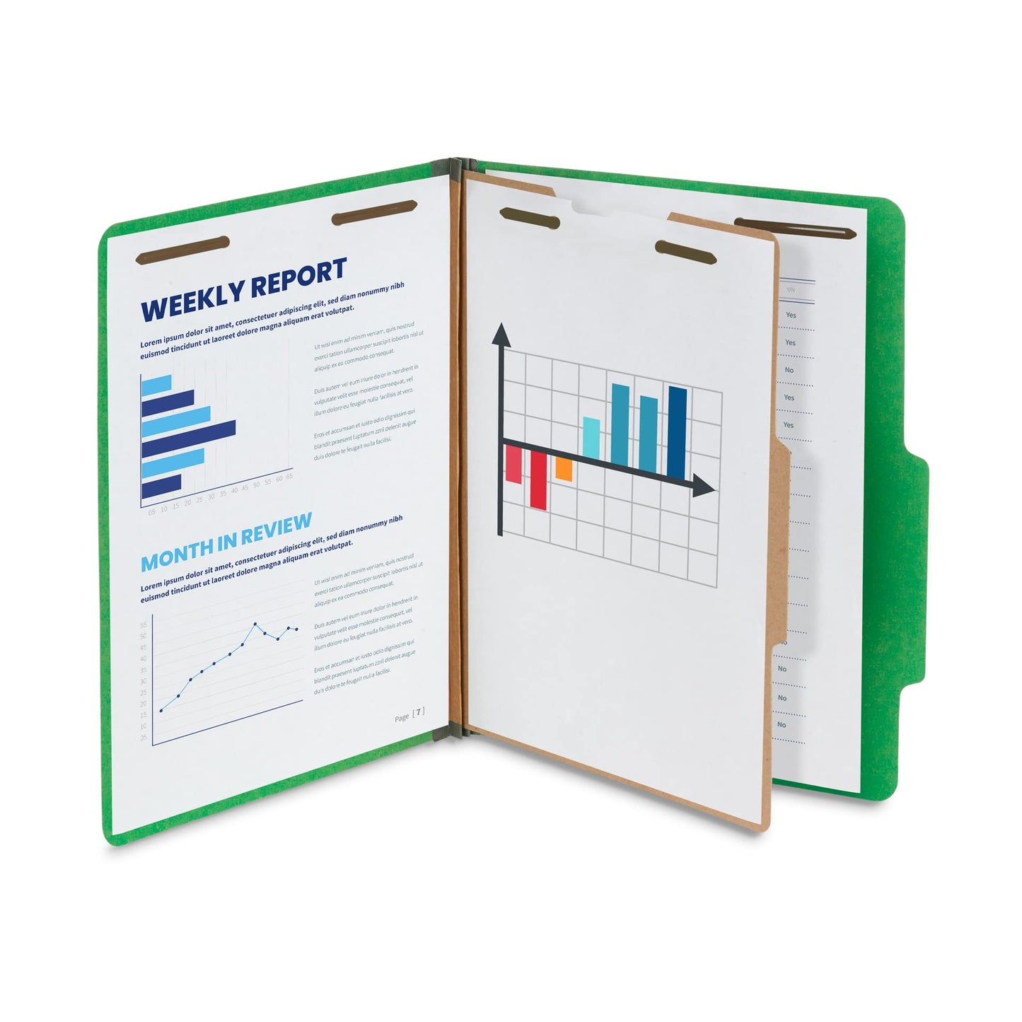 Blue Summit Supplies Classification Folders, 1-Divider, Letter Size, Green, with 2 Inch Expansions, Durable 2 Prong Design for Organizing Standard Medical Files & Office Reports, 10 Pack