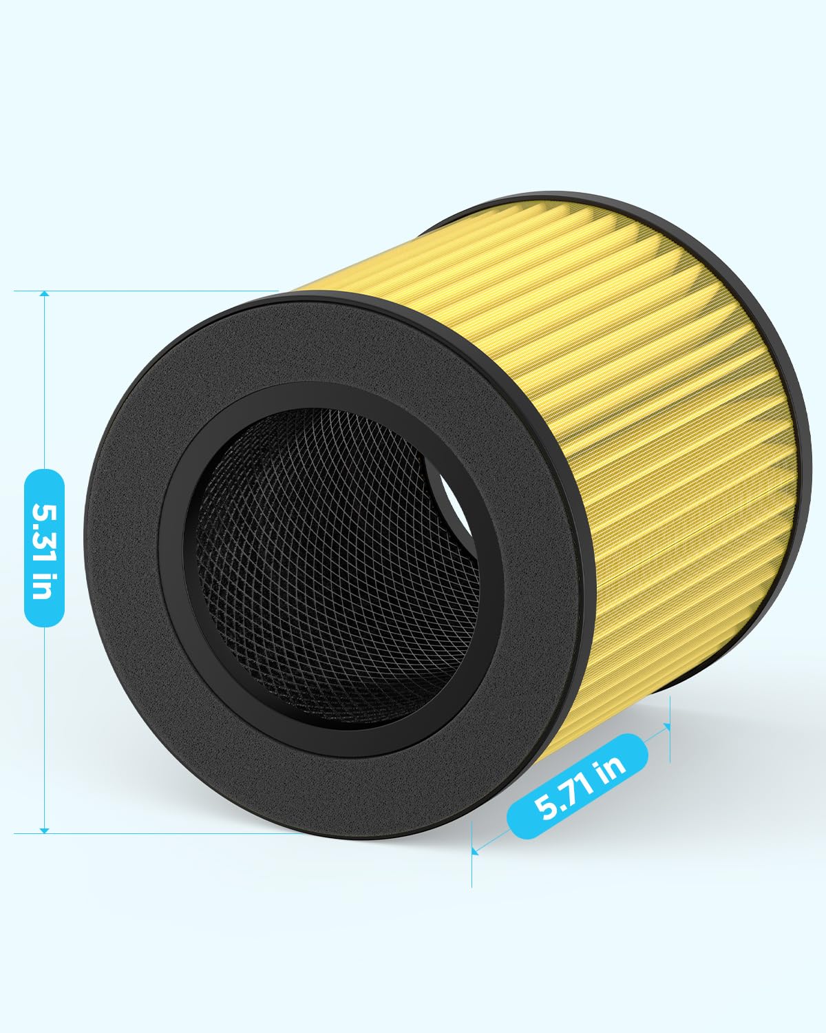 MOOKA Official Certified Pet Care Replacement HEPA Filter for B-D02L Air Purifier (2-PACK)