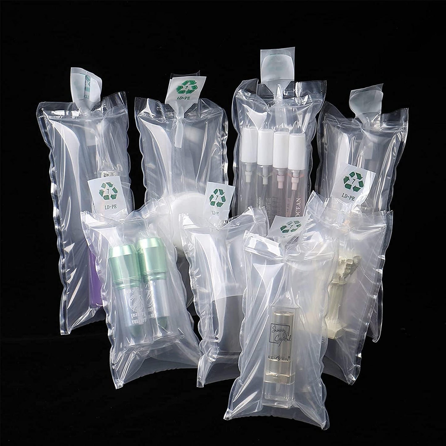 Miupoo Packaging Air Bags,Clear Plastic Inflatable Air Packaging Protector Bag with Free Pump Cushion,Air Cushion Blocking Packaging Bag,4x6 Inches,200 Pieces