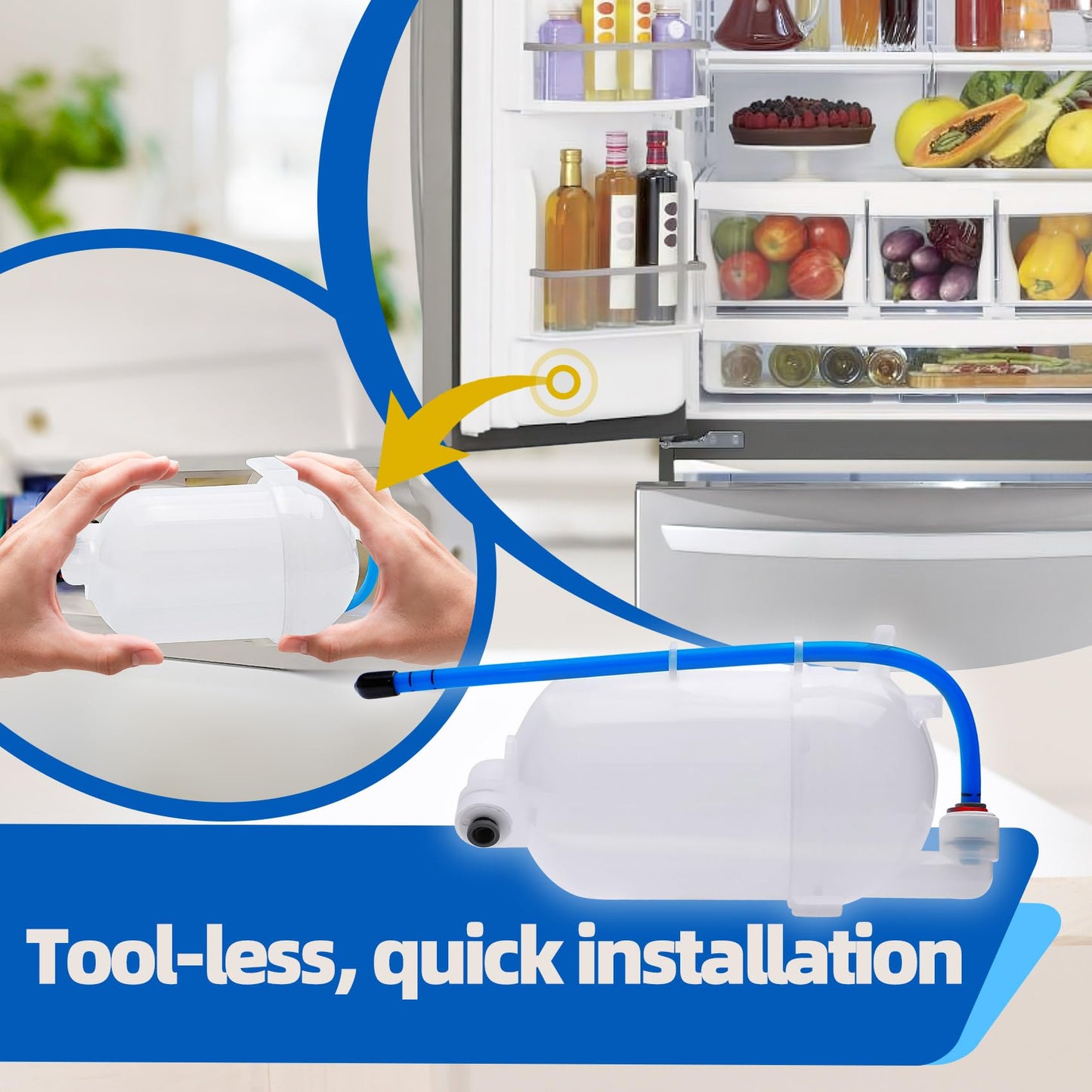 AJL72911502 Refrigerator Water Tank Assembly Compatible with LG Kenmore LFX25973ST LFXS26596S 79571033010, Refrigerator Water Reservoir Tank Replace AJL72911501 AJL72911503 AJL72911505 MJM61844101