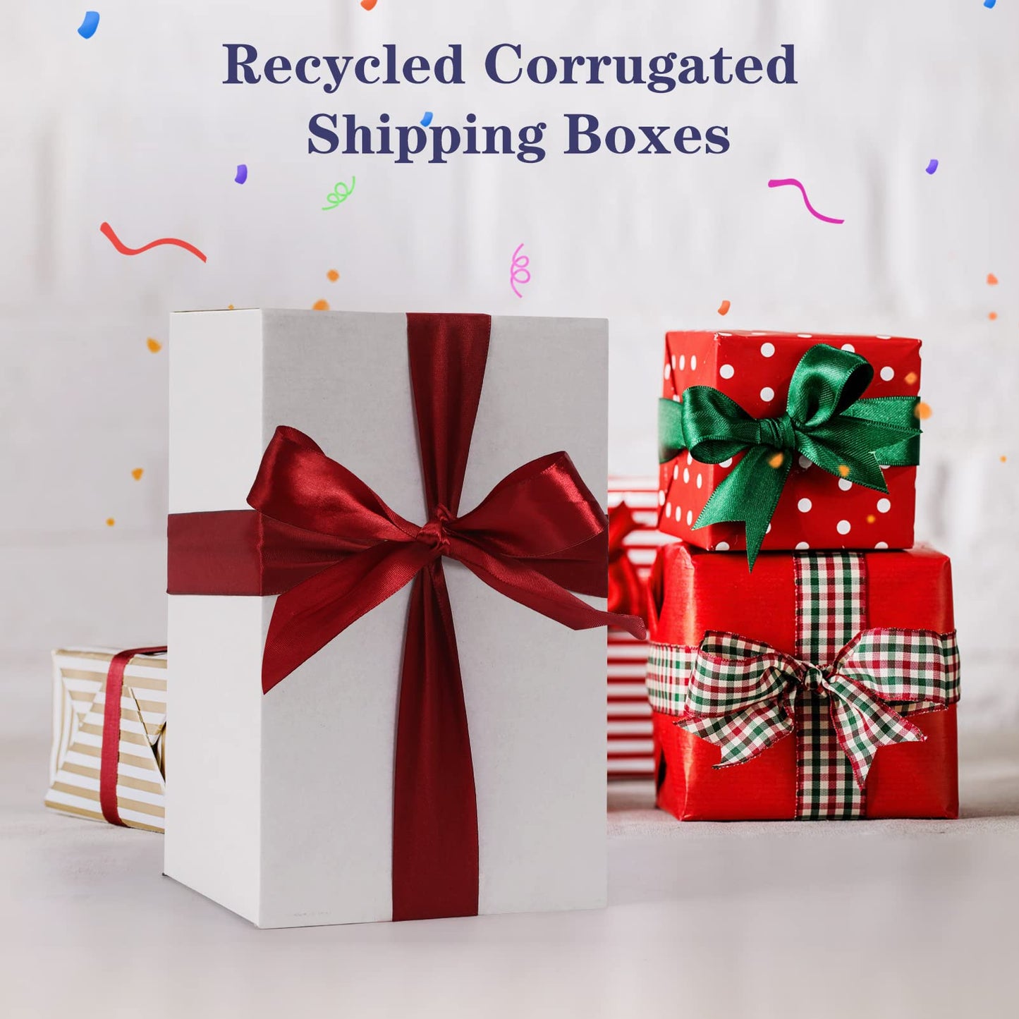 SPEPLA Small Shipping Boxes 8x8x4 Inch set of 40, White Corrugated Cardboard Boxes for Small Business, Mailing, Moving and Storage