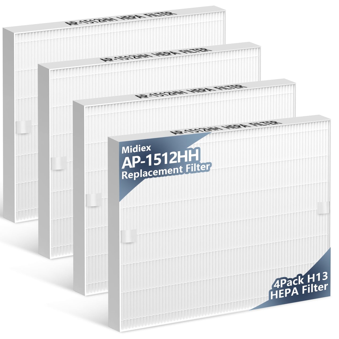 Midiex 4 Pack AP-1512HH Air Purifier Replacement Filter for Coway Airmega AP-1512HH and Airmega 200M air Purifier, H13 True HEPA for AP1512HH Filter Replacement
