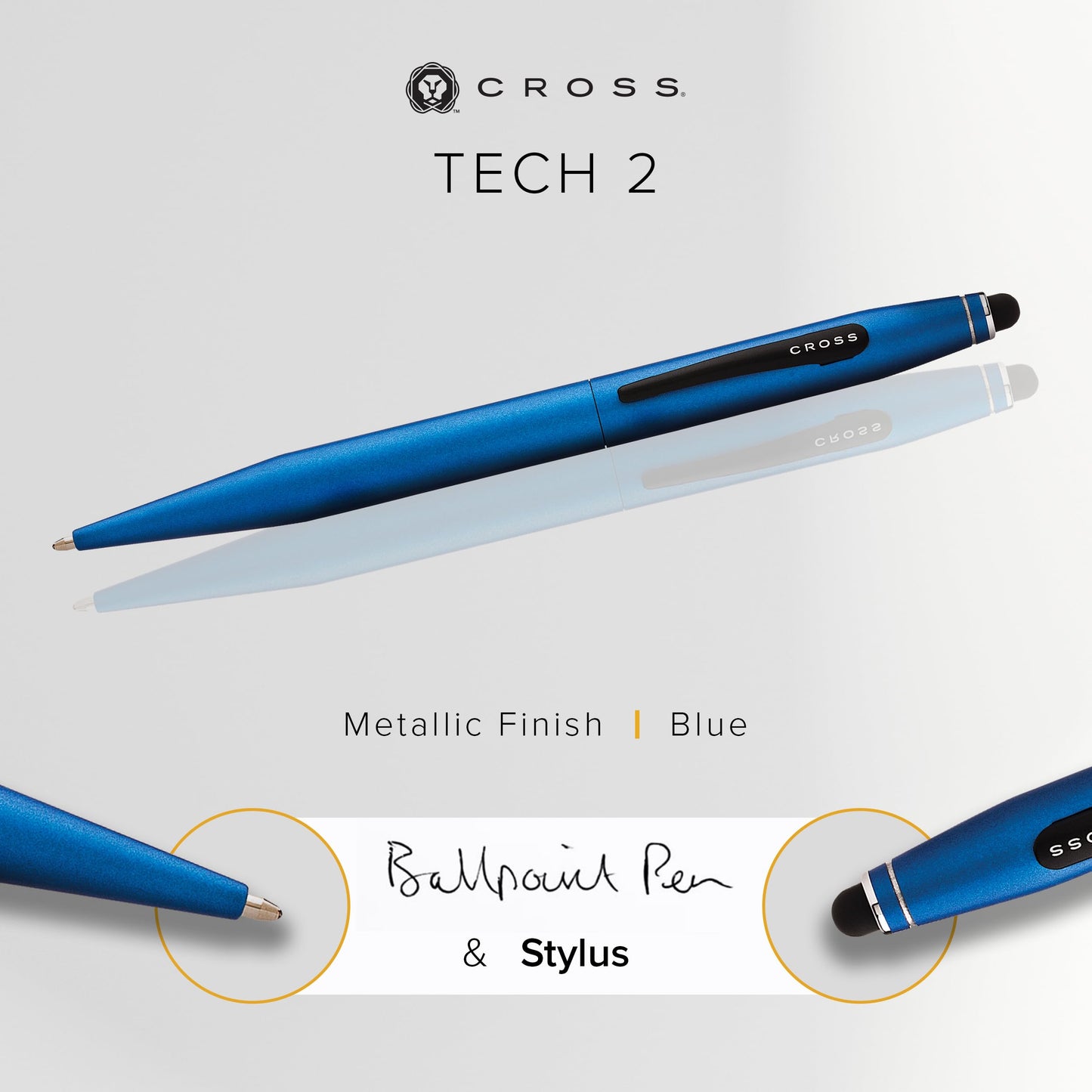 Cross Technology 2 Ballpoint Pen Metallic Blue