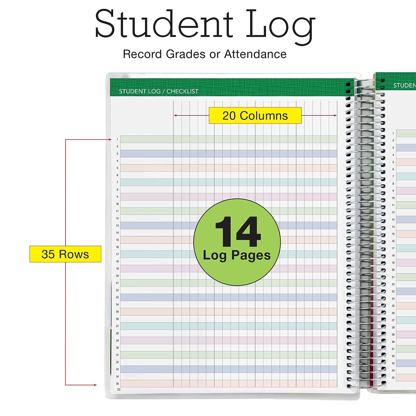 Elan Publishing Company DELUXE Undated Teacher Planner: 8.5x11 Includes 7 Periods, Page Tabs, Bookmark, Planning Stickers, Pocket Folder Daily Weekly Monthly Planner Yearly Agenda (World Map)