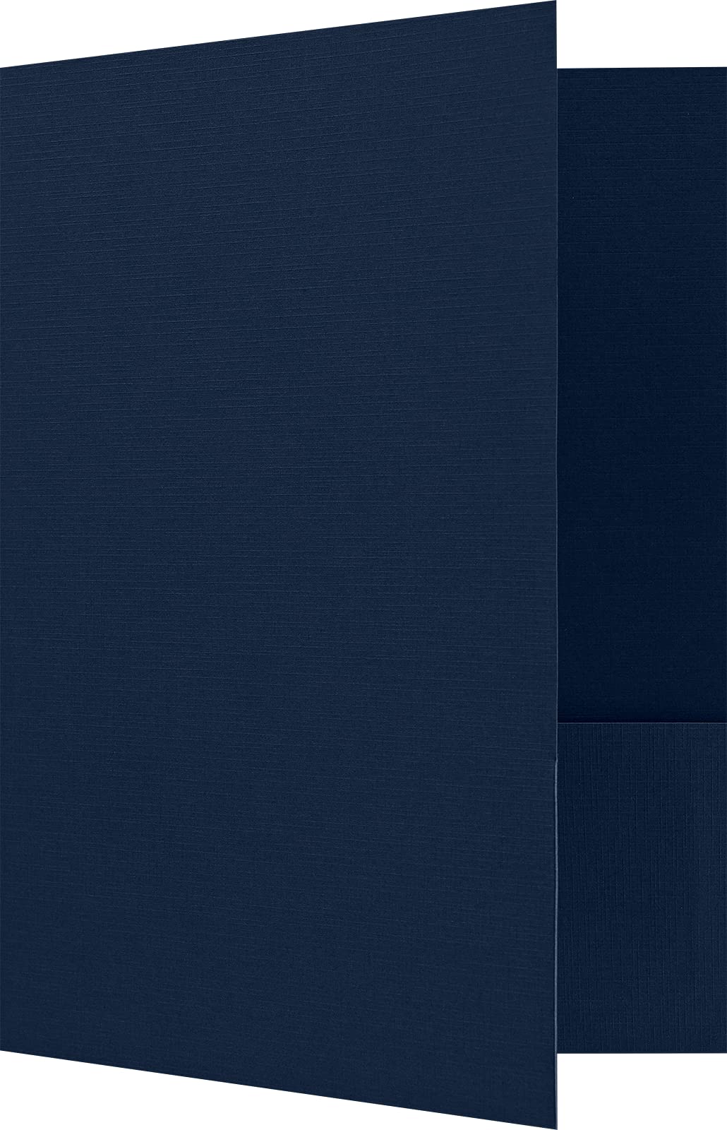 LUXPaper 9" x 12" Presentation Folders | Two Pocket | Nautical Blue Linen | 100lb. Cover | 25 Qty