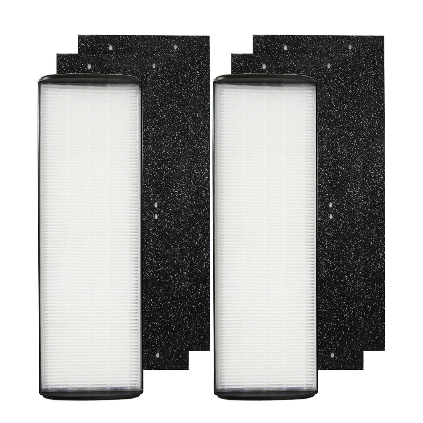 PUREBURG 1183800 Replacement Filter Compatible with Whirlpool WPT80 (P/B) Whispure Large Tower Air Purifier, H13 True HEPA and Activated Carbon Pre Filters, Pack of 2