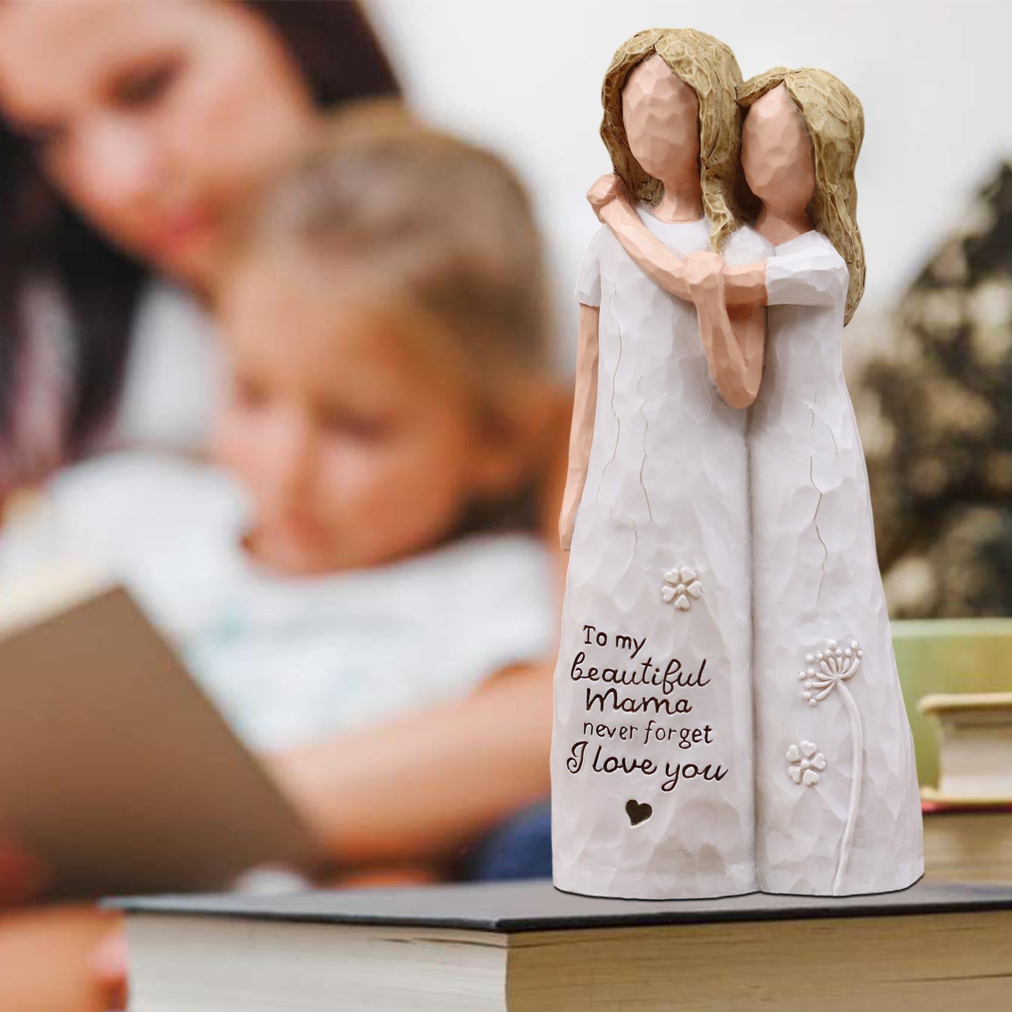 AcowSpt Mama Gifts - Birthday Gifts for Mom from Daughter, Mother Gift, Sculpted Hand-Painted Figurine