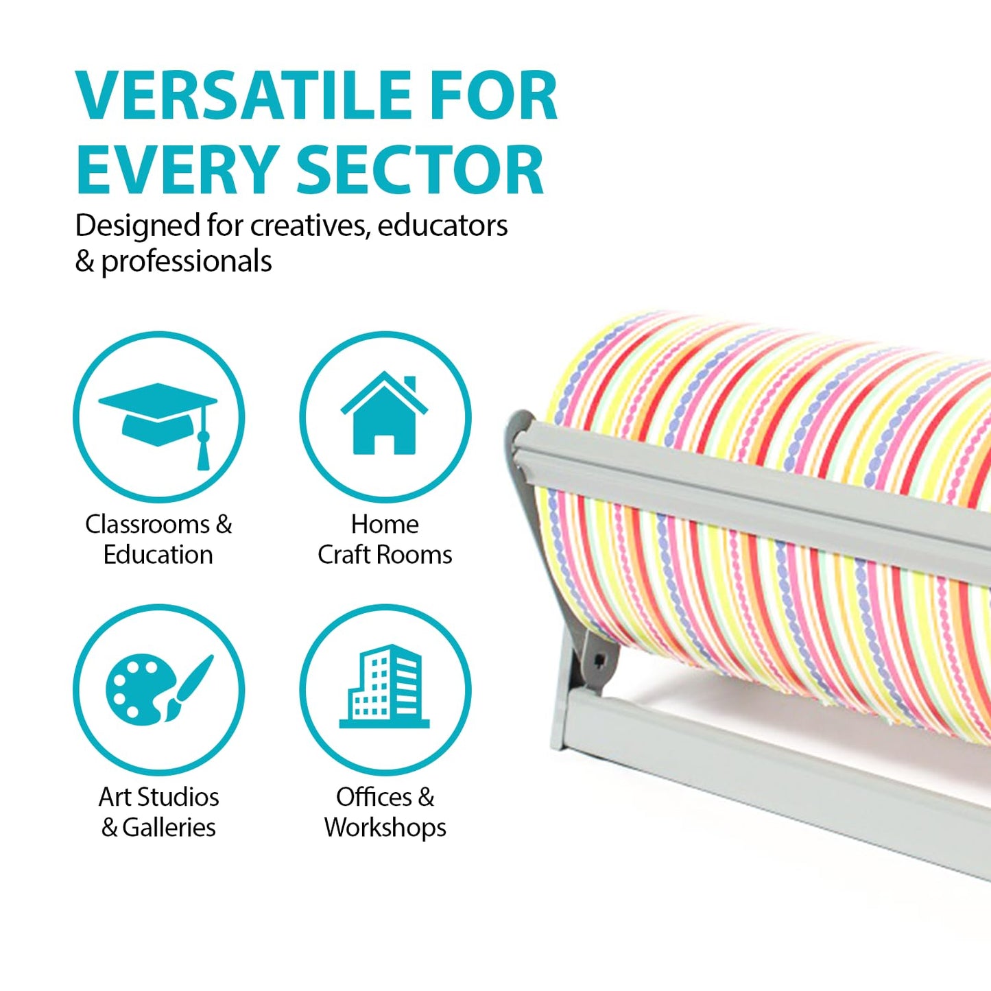 MetCrafted 30" Roll Paper Dispenser with Cutter - Wall Mount or Desktop Metal Straight Edge Cutter - Fits Craft Paper Roll, Freezer, Wrapping, Butcher Papers, or Cling Film - Non-Sharp Edge, Grey
