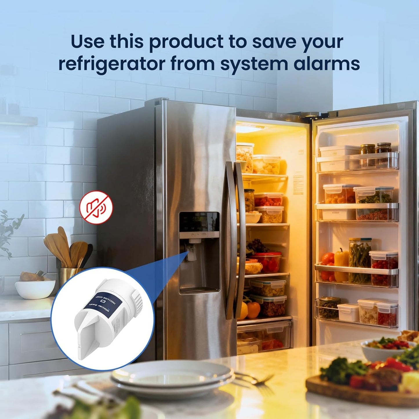 GLACIER FRESH WR17X33825 Bypass Filter Plug Compatible with GE XWFE Refrigerators with RFID Chip, Replaces AP6989494, WR17X30044, PD00064213, PS16217315, EAP16217315
