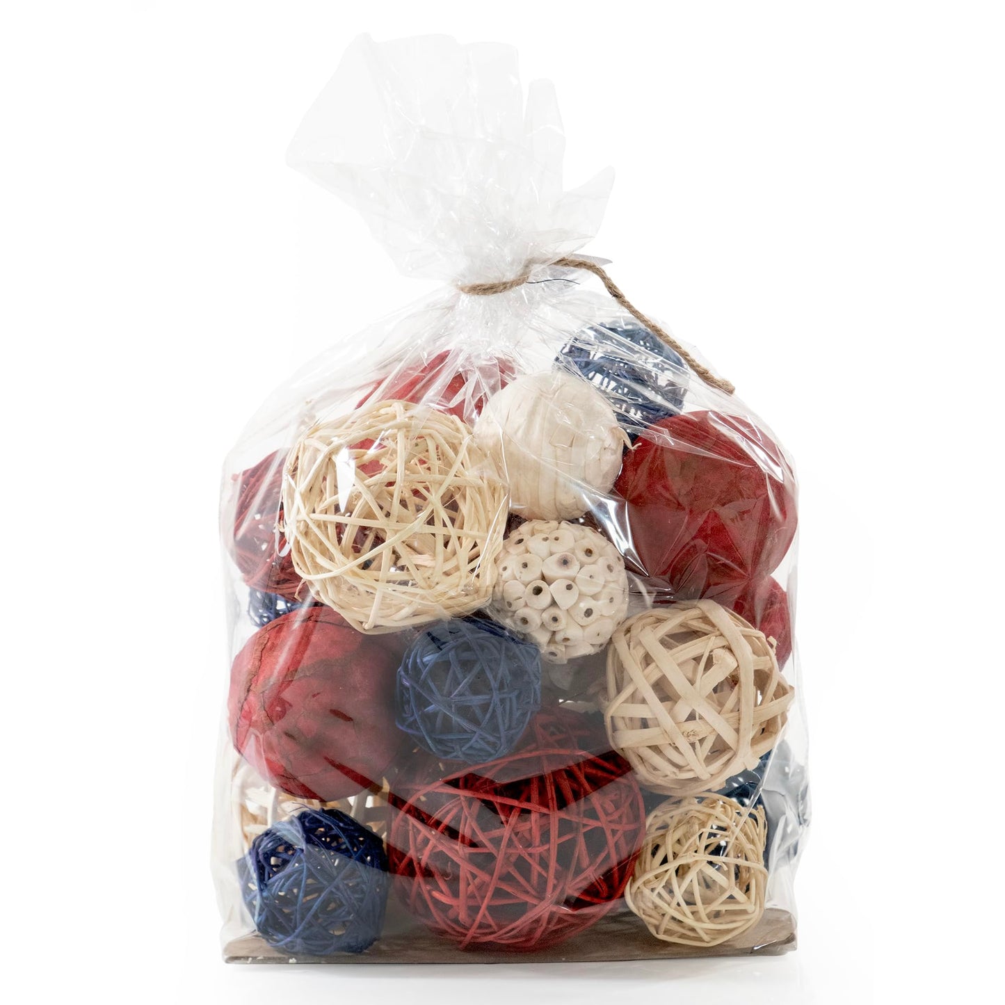 ANDALUCA American Flag Decorative 4th of July Large Vase Filler Bag with Orbs, Decorative Balls (Red, White & Blue)