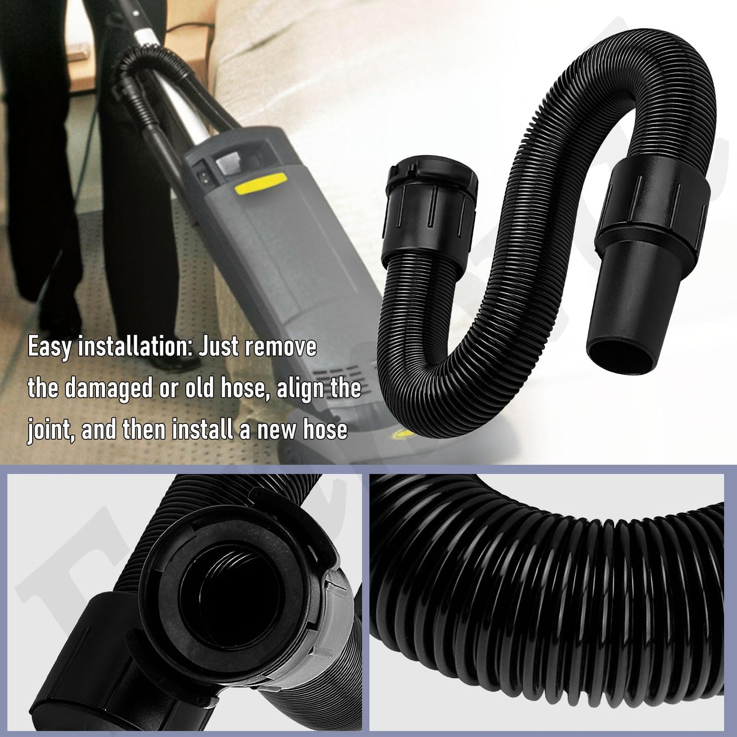 104961 Hose Assembly/Vacuum Cleaner Hose Compatible with Pro-Team 1200XP 1500XP 1500 15XP Upright Vacuum, Excellent ductility