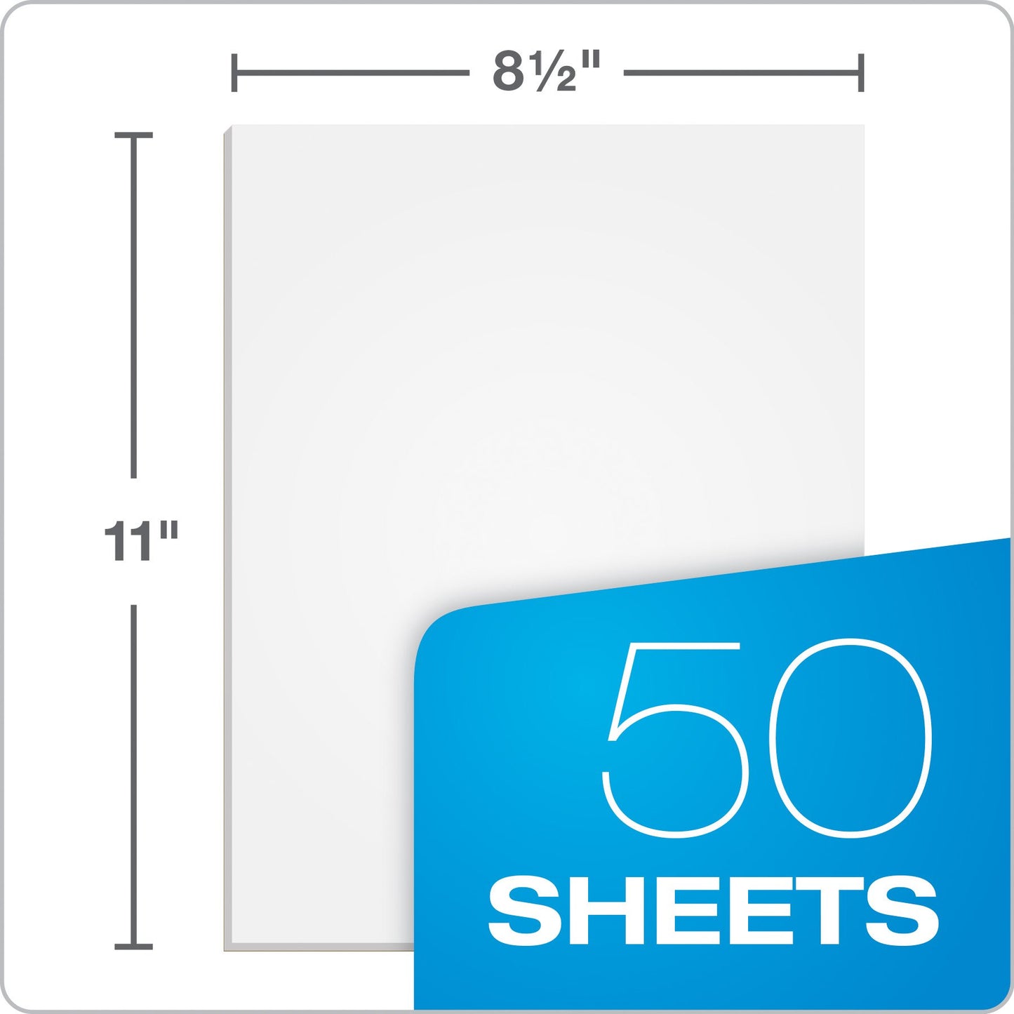TOPS The Legal Pad Plus Writing Pads, Glue-Top, 8-1/2" x 11", Blank, 50 Sheets, 12 Pack (71520) , White