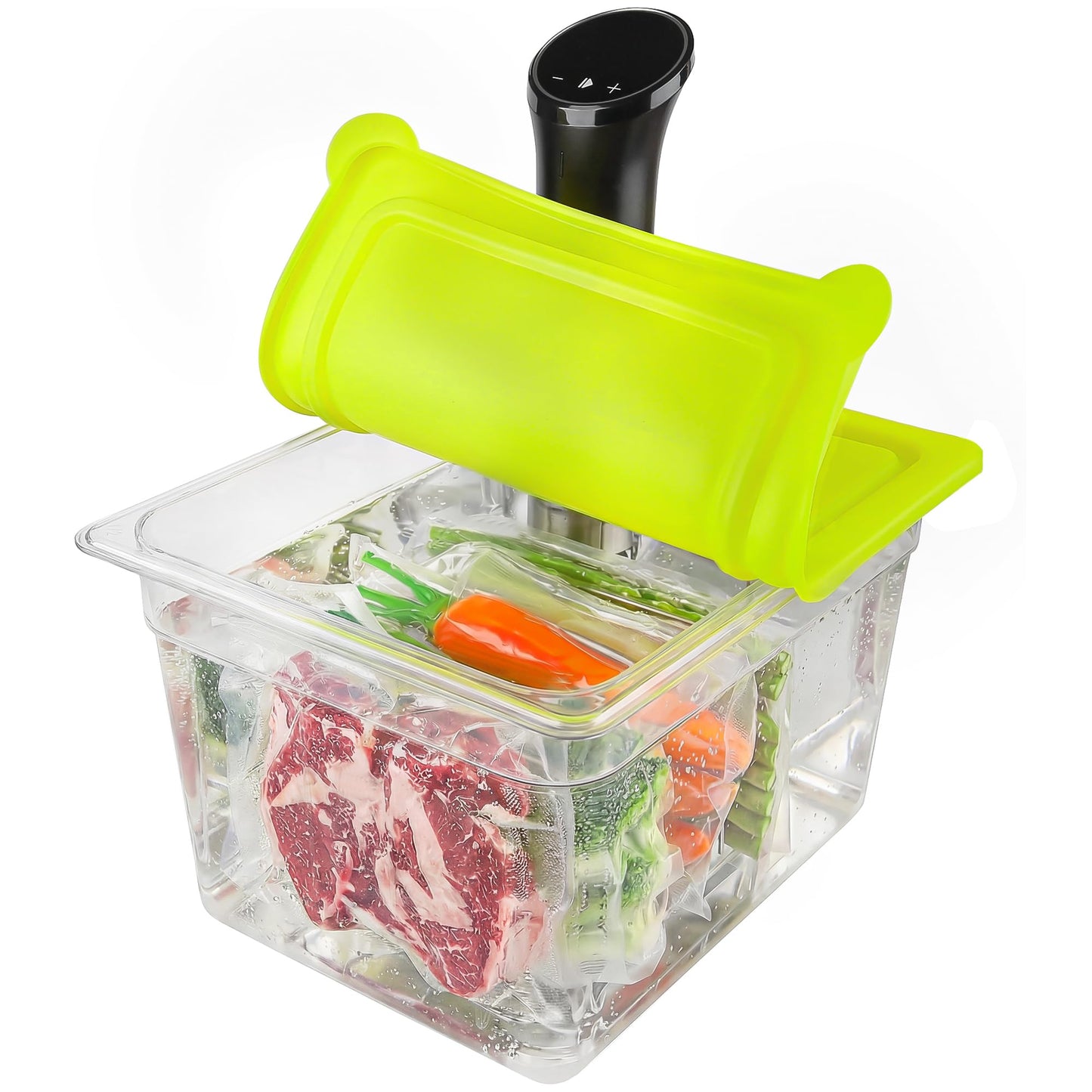 EVERIE Sous Vide Container with Universal Silicone Lid Compatible with Anova All Models, Anova Nano, Chefsteps Joule, Instant Pot, Wancle Sous Vide Cookers