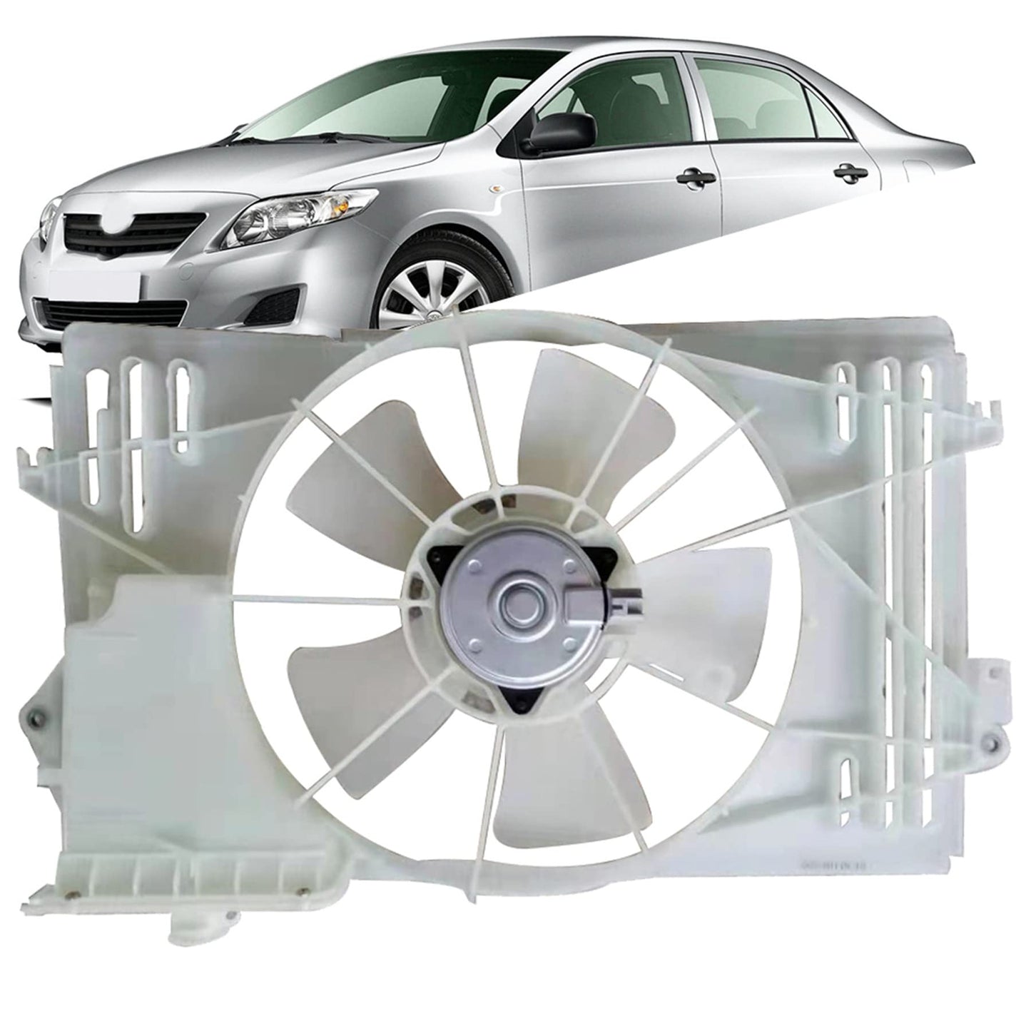 marddpair Radiator Cooling Fan 620-546 Replacement for Toyota Matrix Corolla 2003-2008 Replacement for Pontiac Vibe 1.8L 2003-2004 312-55016-120
