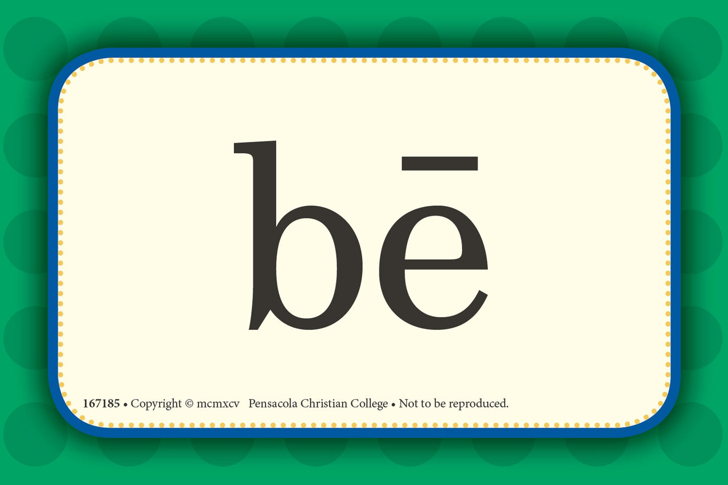 Blend Practive Cards A - Abeka Kindergarten 1st and 2nd Grade 1, 2 Phonics Reading Program Teaching Aid Flash Cards