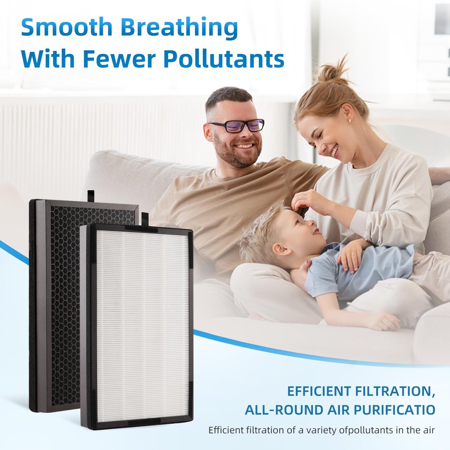 H05 Replacement Filter Compatible with HIMOX H05 Air Purifier,H13 Grade 2 High-Efficiency Filter+2 Pre-Filters