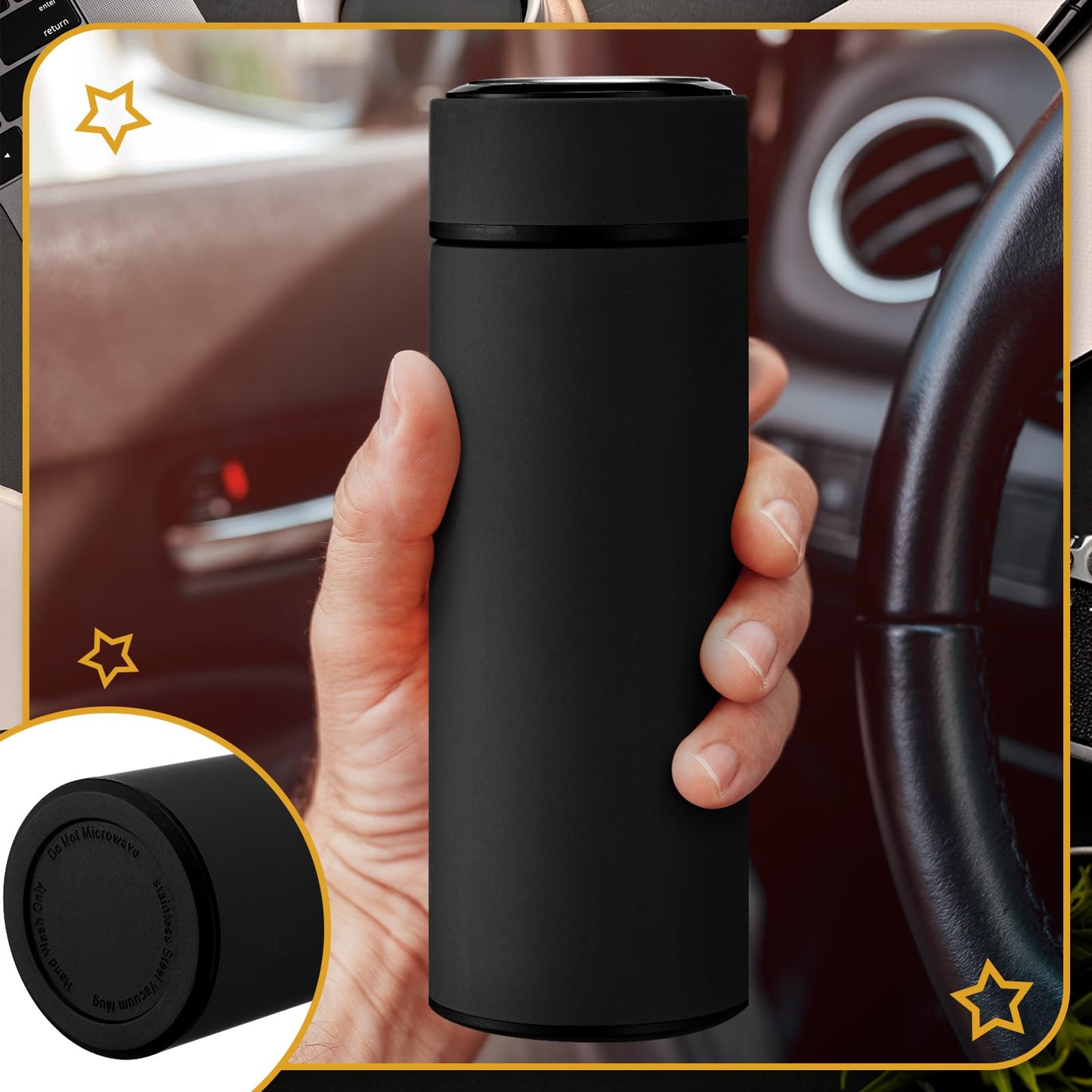 Honoson Employees Appreciation Gift Set for Men, New Employee Welcome to The Team Sets Notebook Pen and Tumbler May You Be Proud, Farewell Gifts for Coworkers(Black)