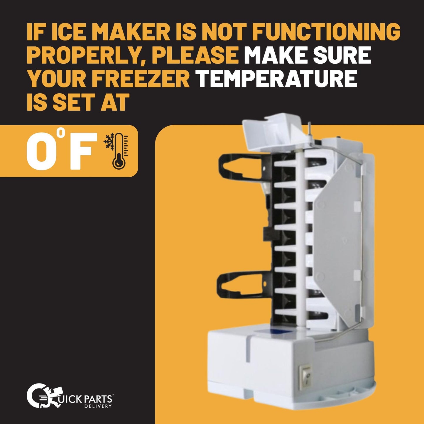 QPD Upgraded Ice Maker Replacement Kit for GE Refrigerators - Replaces WR30X10093, WR30X10061, and More