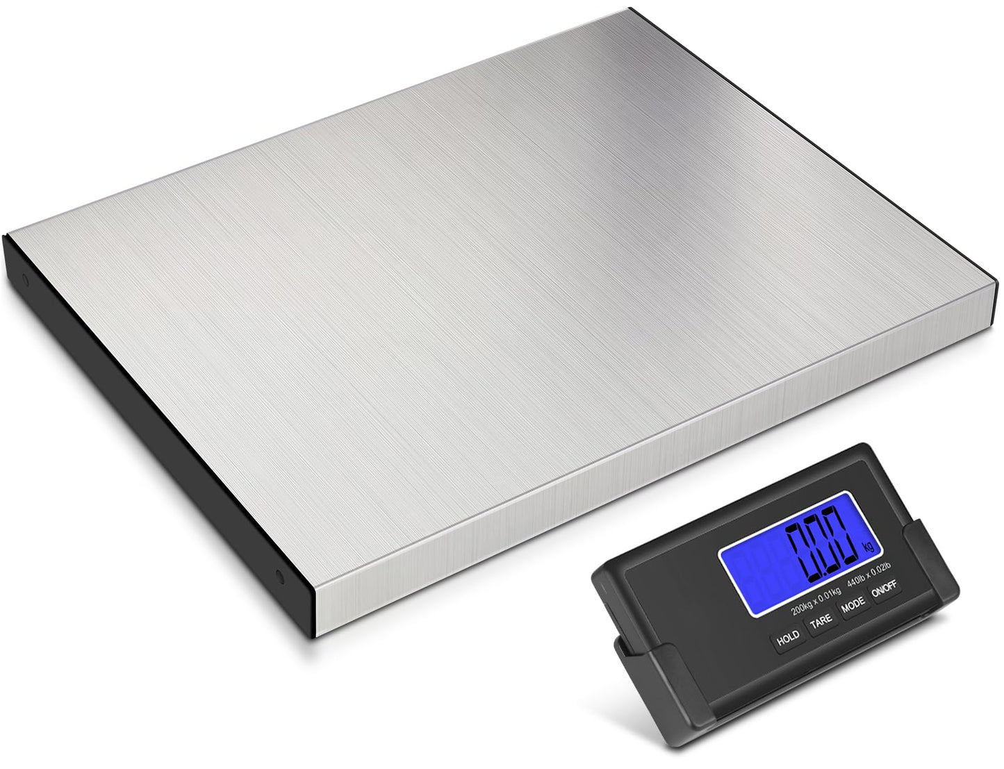THINKSCALE 440lbs/10g Shipping Scale, Wireless LCD Displays, Heavy Duty Weight Scale Postal Scale, Stainless Steel Large Platform, Scale for Packages, Luggage Scale