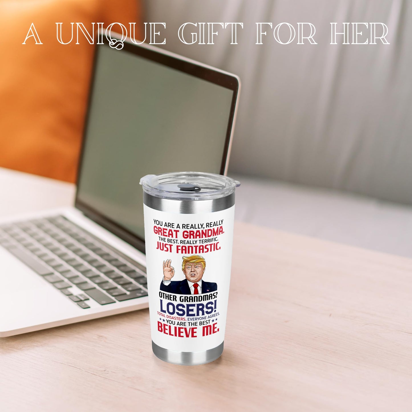 UMACVN Gifts for Grandma - Birthday, Mothers Day, Christmas Grandma Gifts from Grandchildren - Gift Ideas for Grandmother from Granddaughter, Grandson, Grandkids - 20 Oz Stainless Steel Tumbler