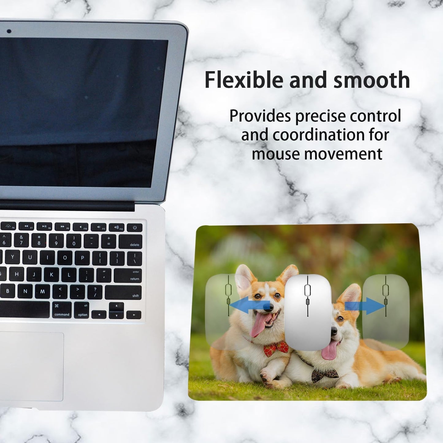 80 PCS White Mouse Pad 3mm Thick for Heat Press Printing,Bulk Mousepad Blanks for Heat Transfer Crafts 22x18x0.3CM