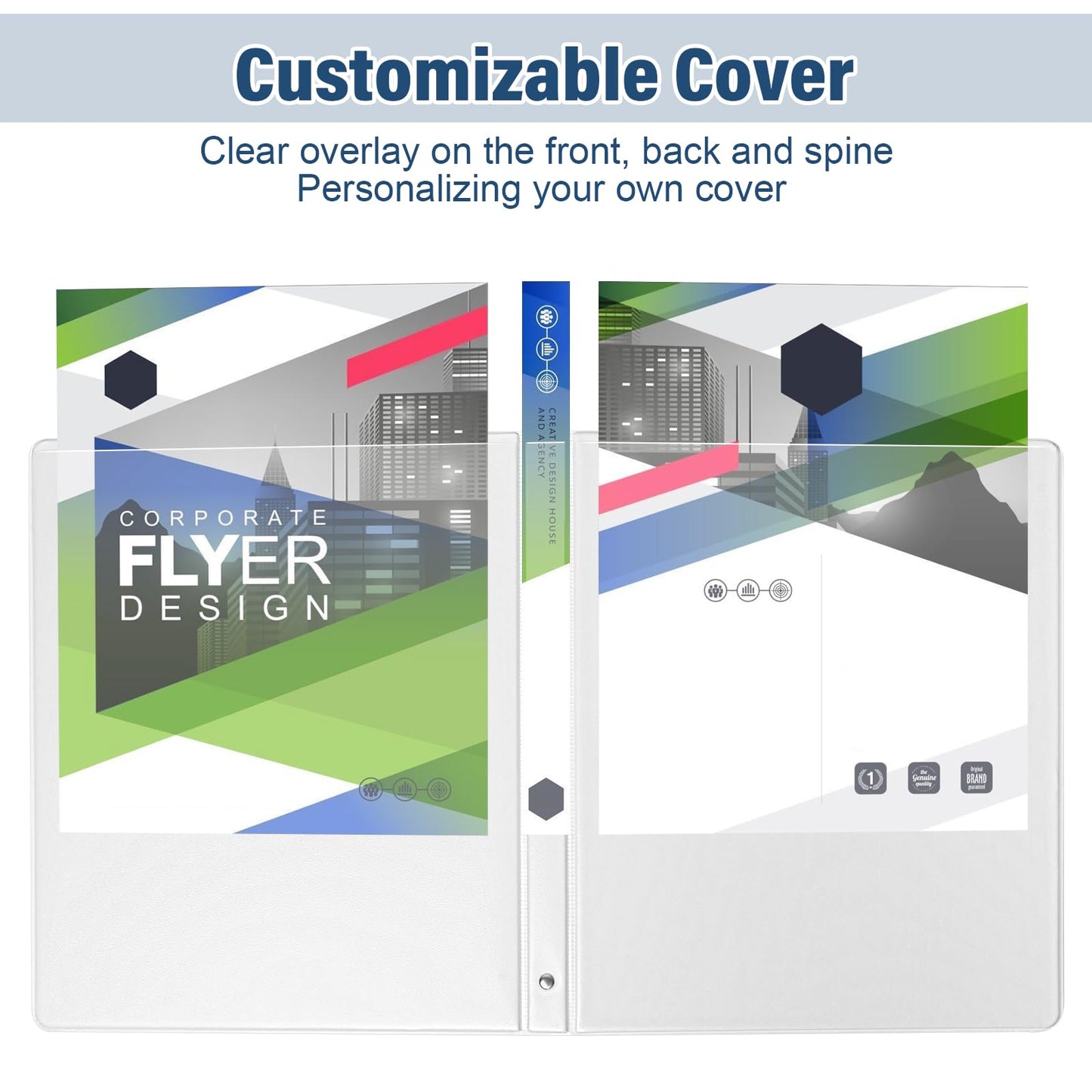 1/2 Inch 3-Ring-Binder with Pockets, 0.5''-inch Round Binders Holds 100 Sheets US Letter Size 8.5'' x 11'' - Bundle 12 Packs White Binders for Home, Office, and Back to School (0.5'' - 12 Packs)